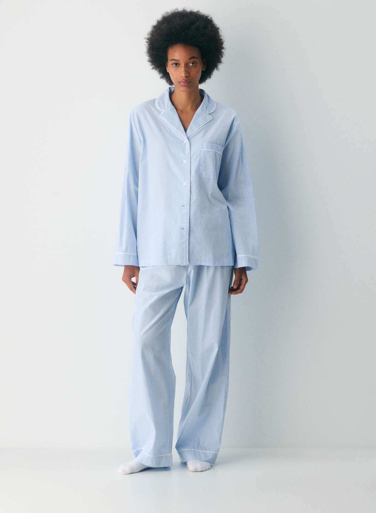 Laze Poplin Pajama Shirt - Image 2