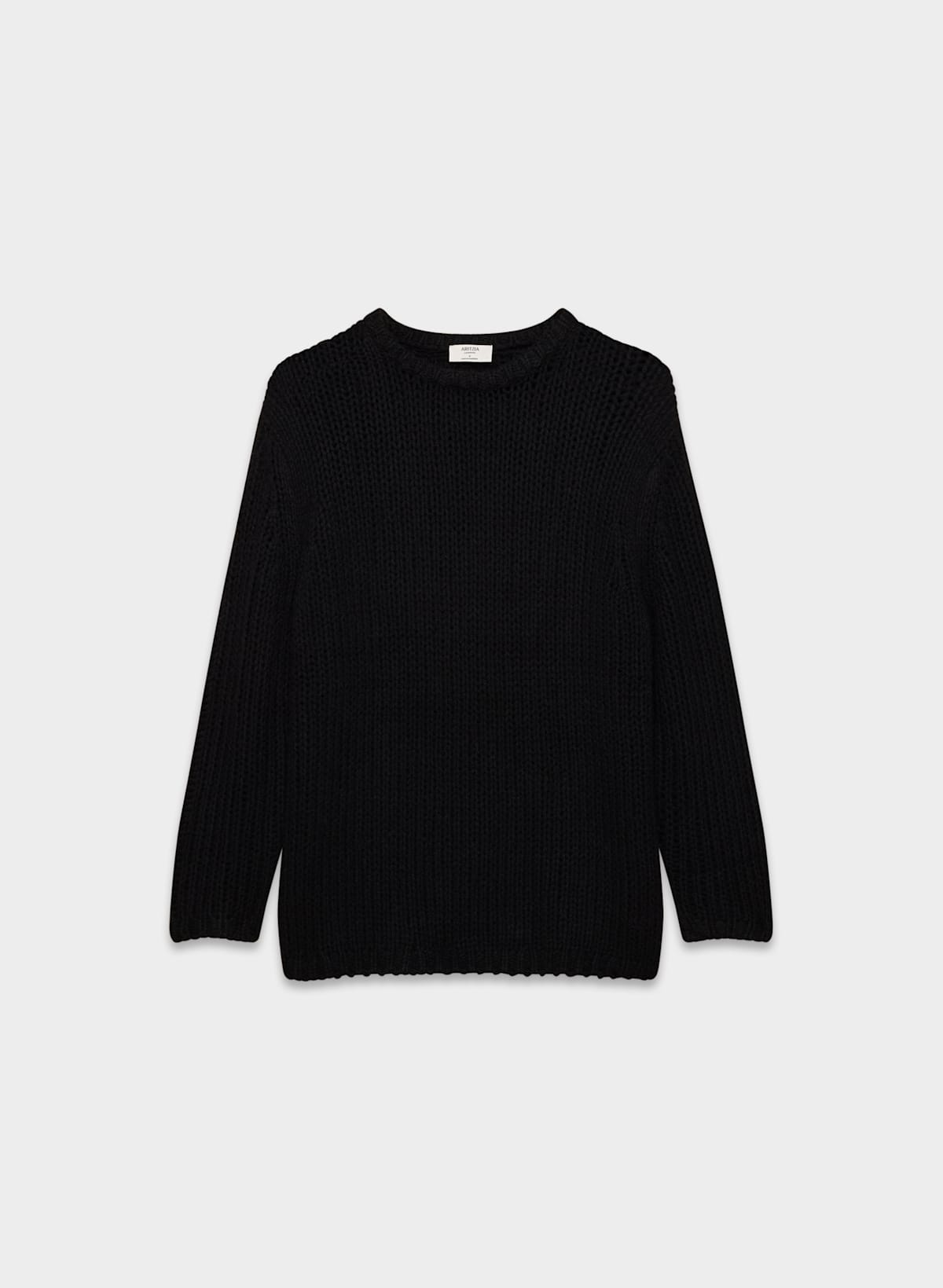 Mesh Cashmere Oversized Crew Sweater - Image 2