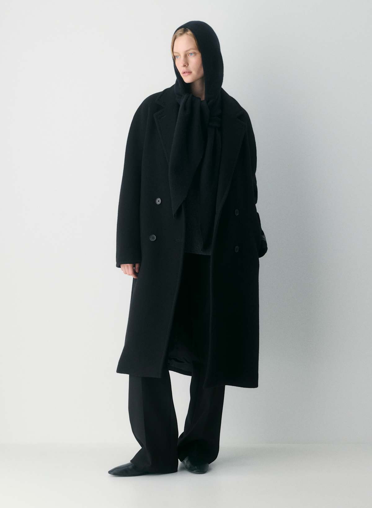Wool Cashmere Lumen Hooded Scarf