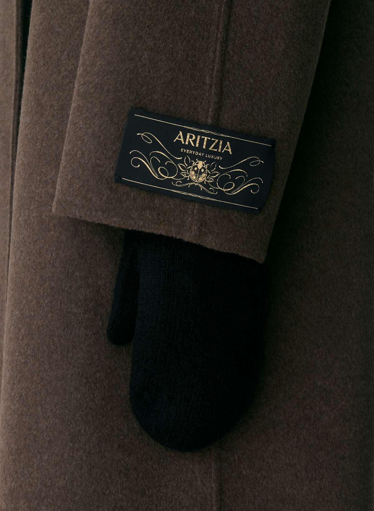 Cashmere Rib Mitten - Image 2