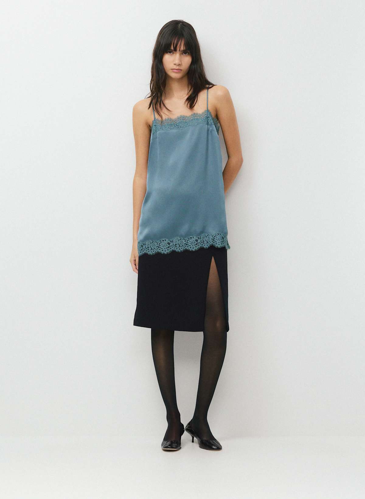 Serif Satin Camisole