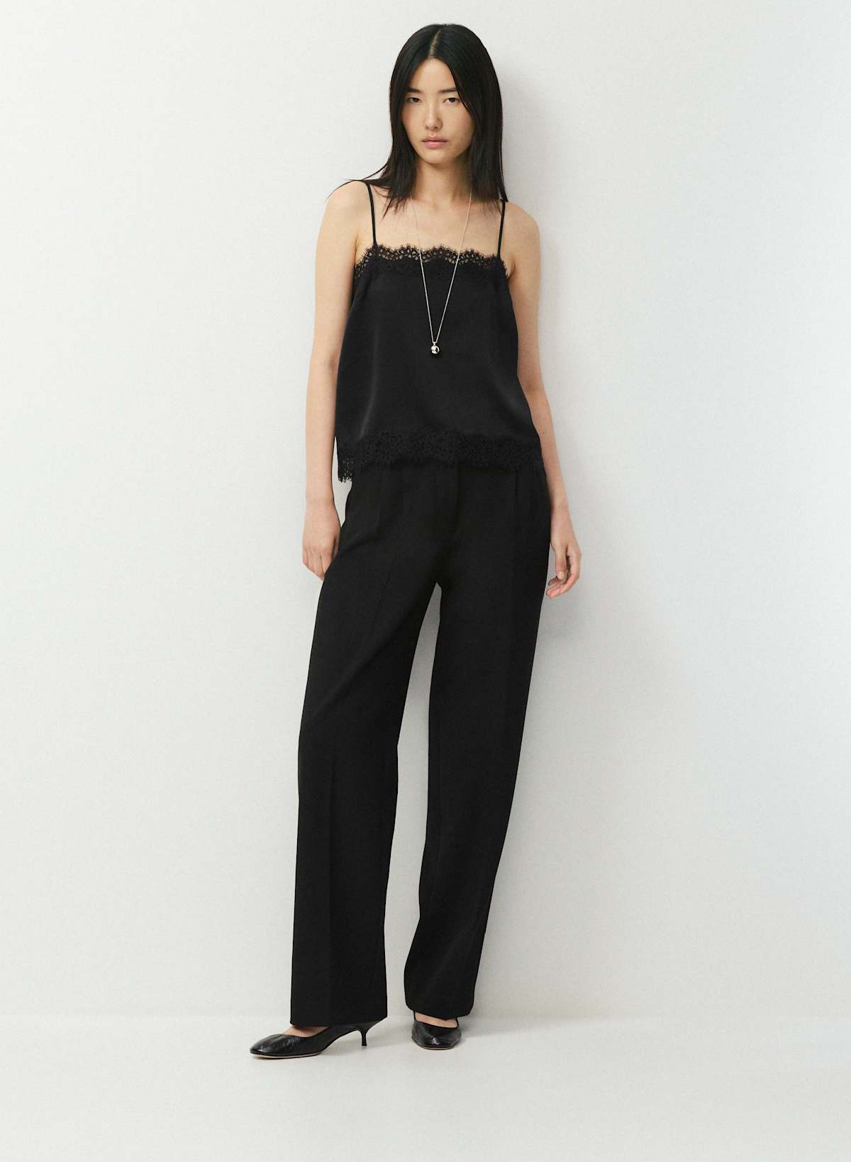 Serif Satin Waist Camisole