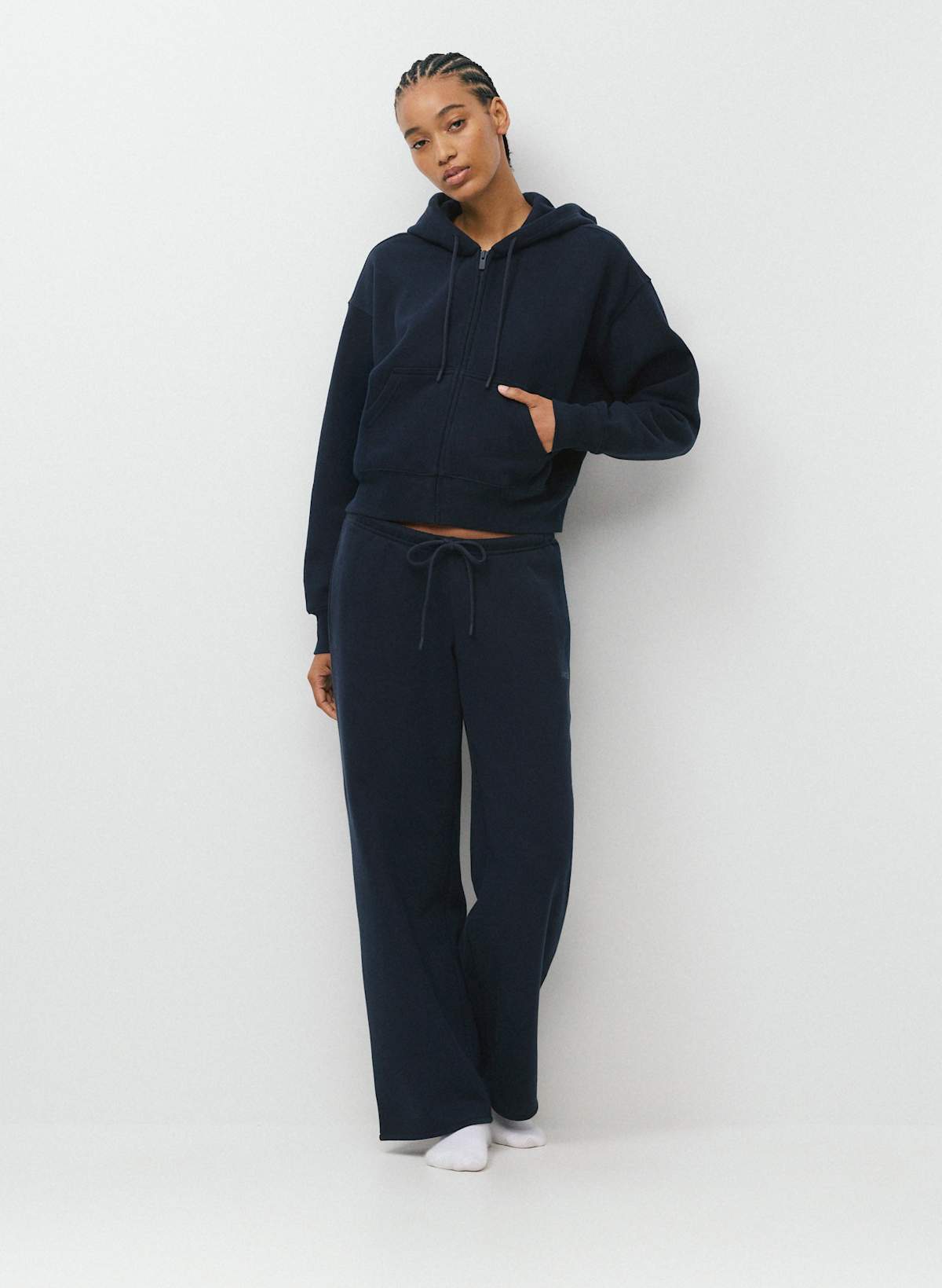 Cozy Sweatfleece Boyfriend Boxy Zip Hoodie - Image 2