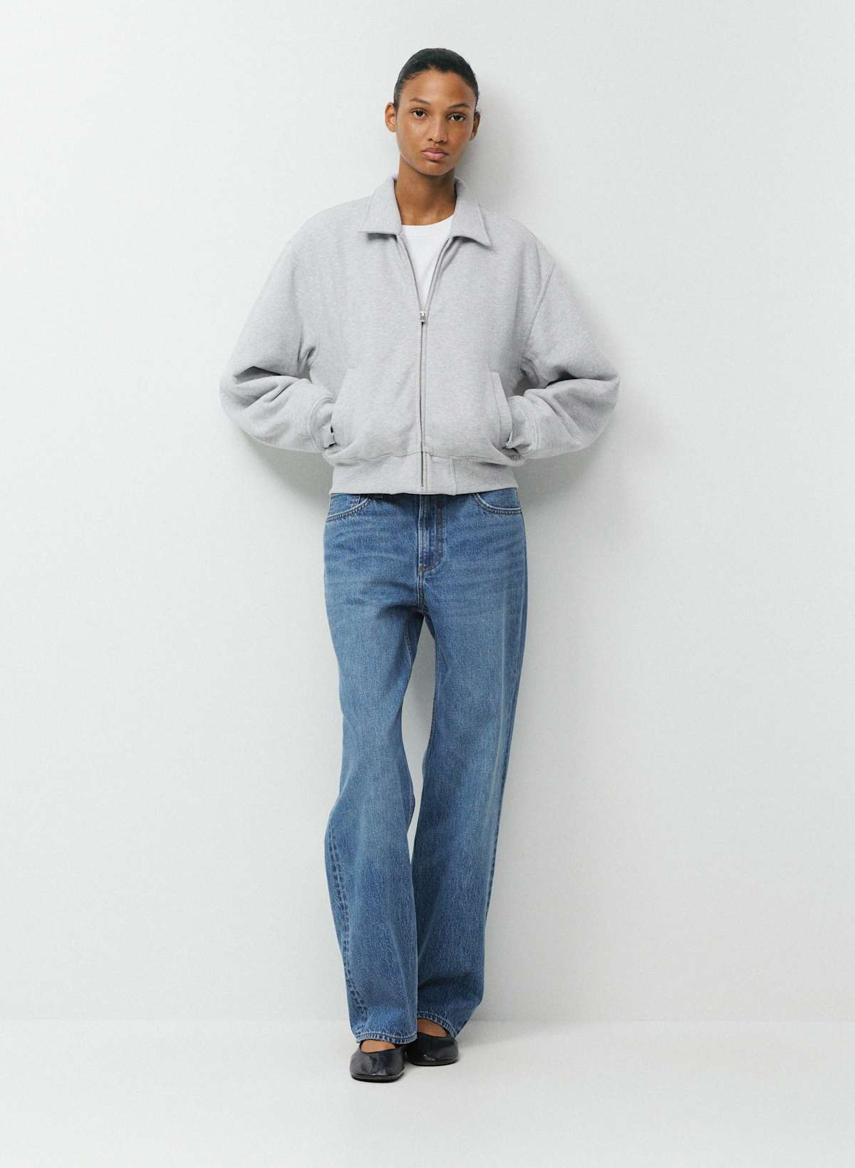 Cozy Sweatfleece Boyfriend Blouson Jacket