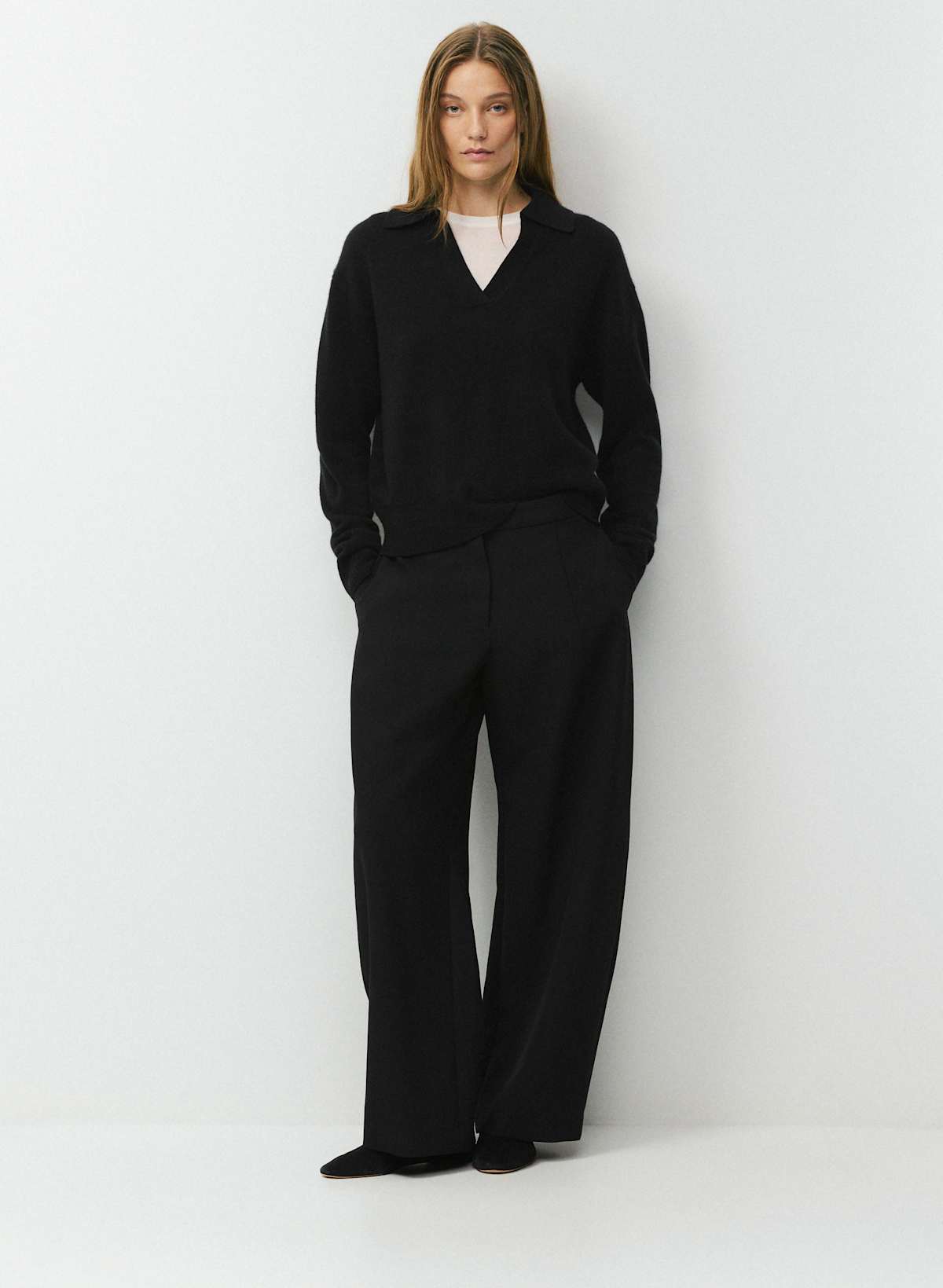 Essential Cashmere Admire Polo Sweater