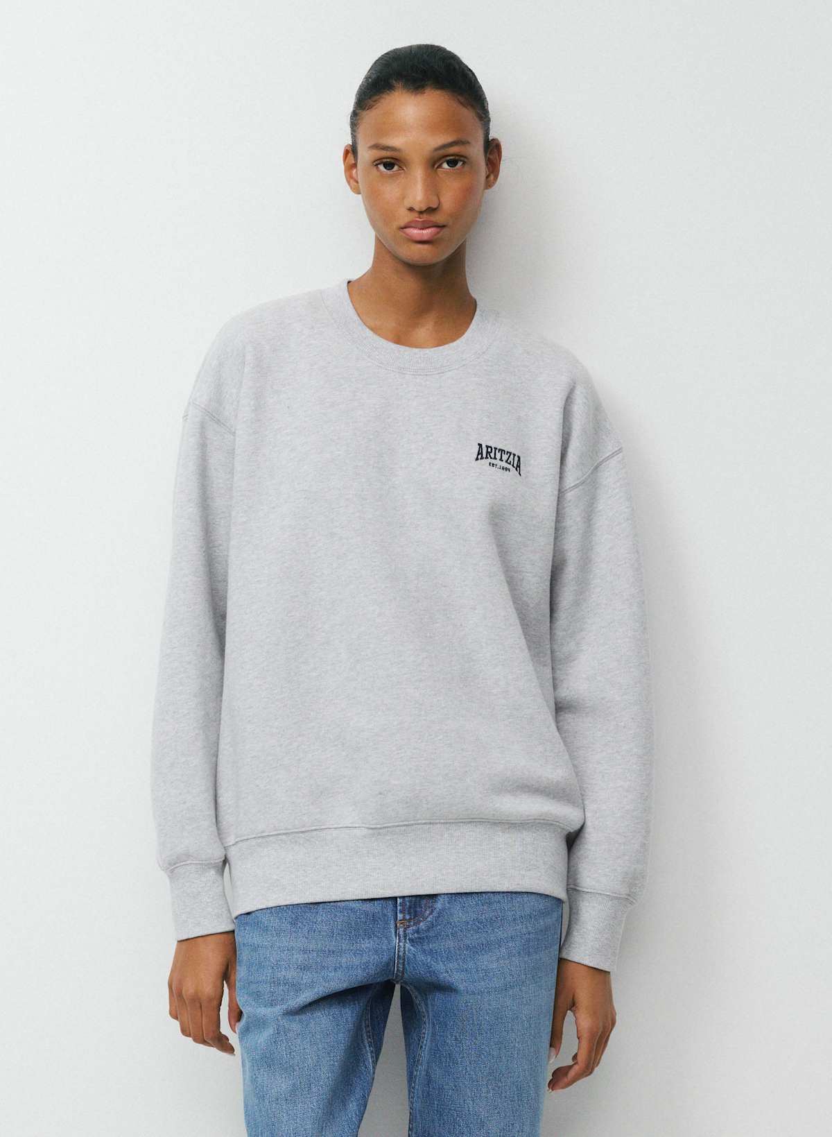 Cozy Sweatfleece Boyfriend Crew Sweatshirt - Image 3