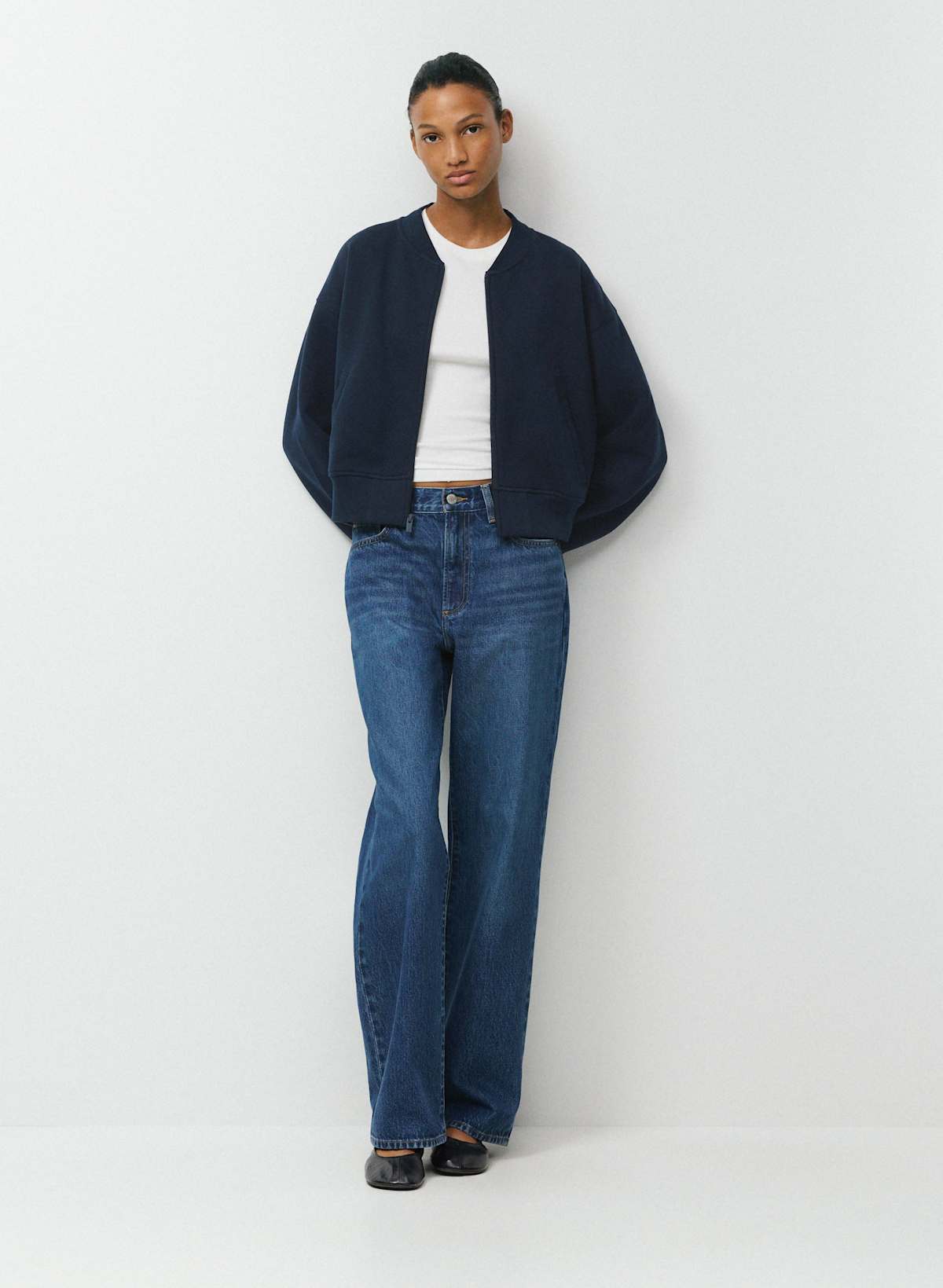 Cozy Sweatfleece Boyfriend Bomber - Image 2