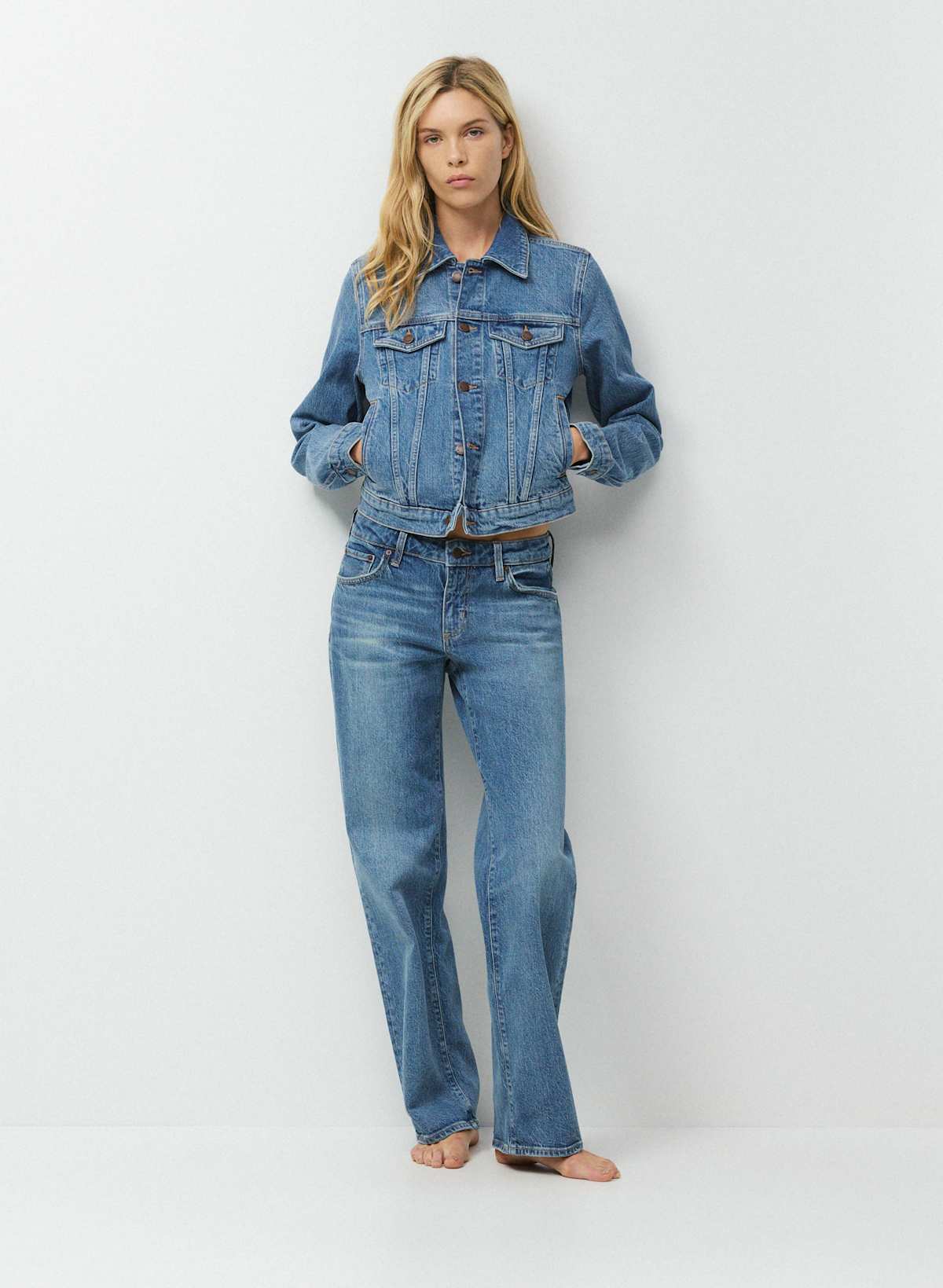 Denim Forum Toni Shrunken Denim Jacket