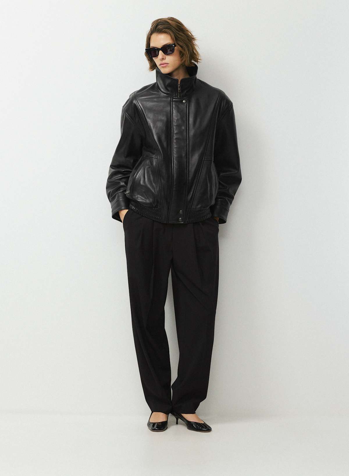 Rae Bomber - Leather - Image 2