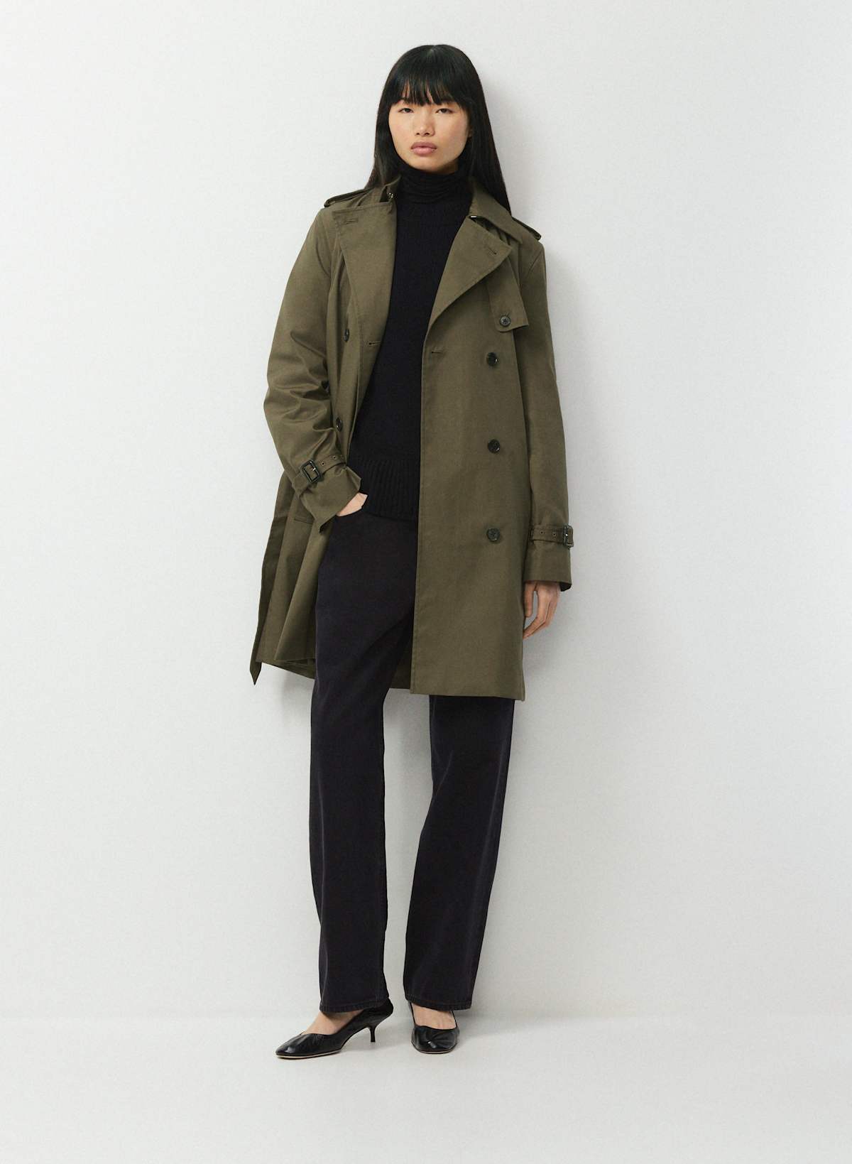 The Finch Mid Trench Coat - City Twill - Image 3