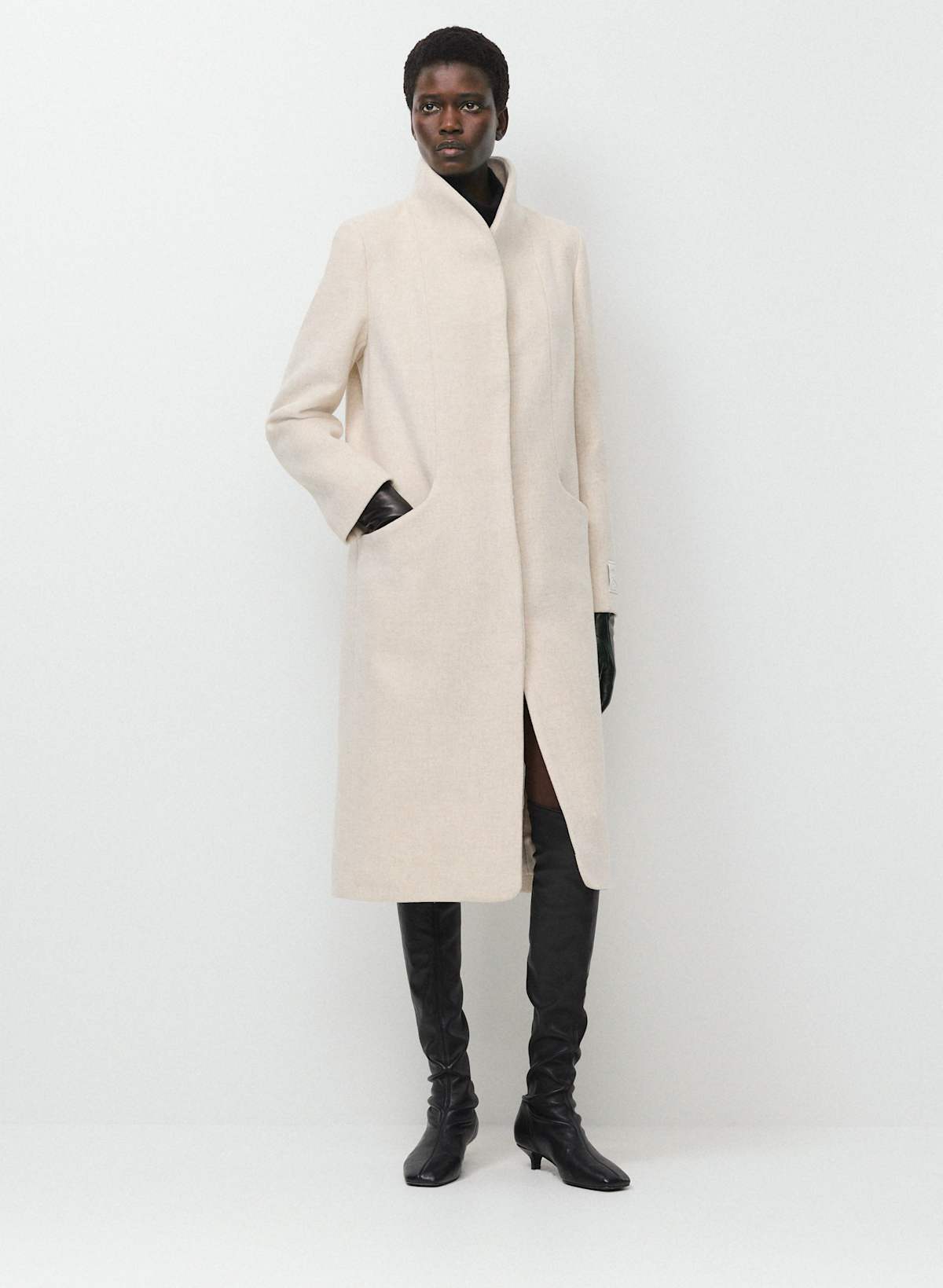 The Cocoon Long Coat - Luxe Wool Cashmere - Image 3
