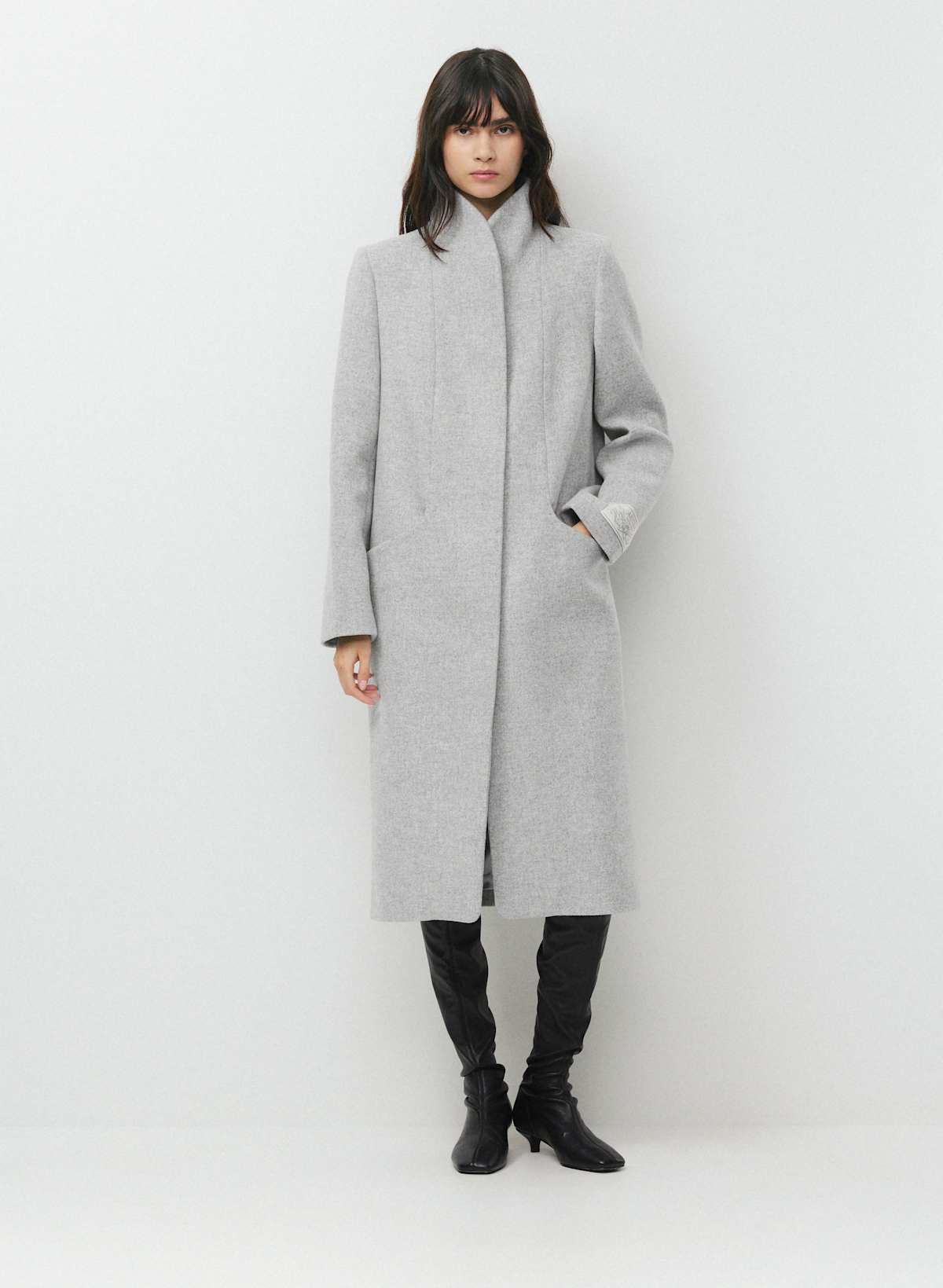 The Cocoon Long Coat - Luxe Wool Cashmere - Image 2