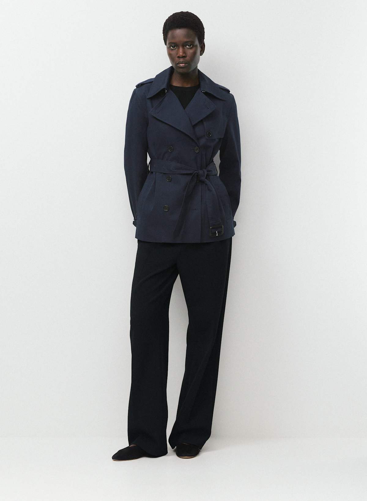 The Finch Short Trench Coat - City Twill - Image 2