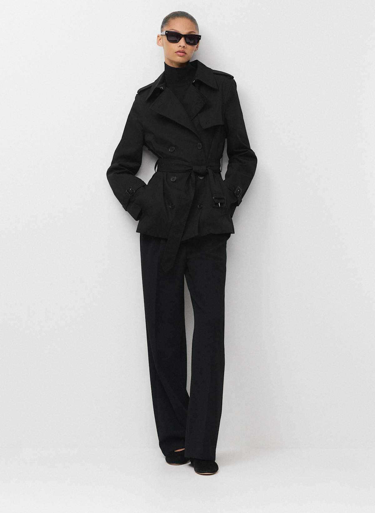 The Finch Short Trench Coat - City Twill - Image 3