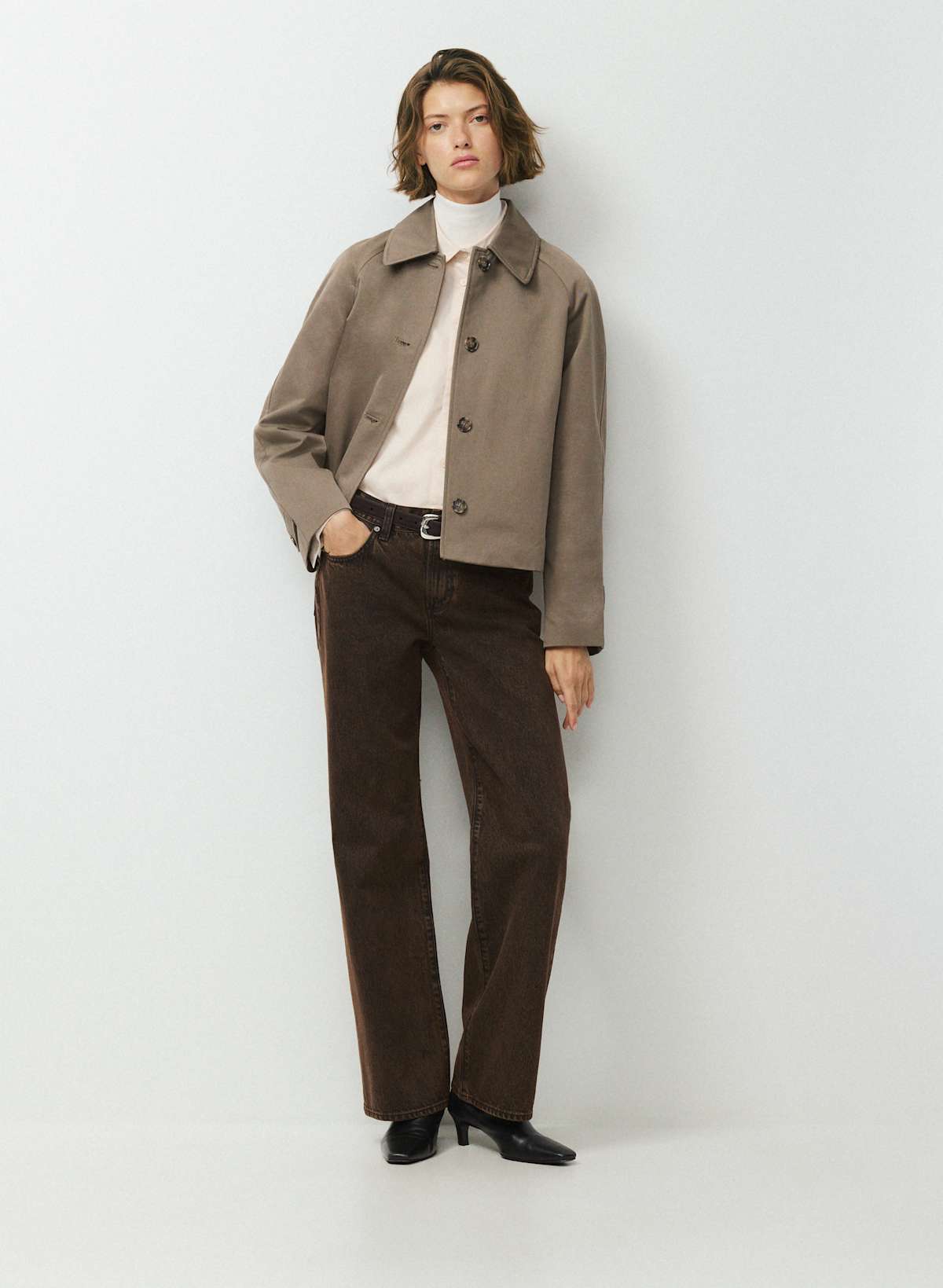 The Regent Short Trench Coat - Rich Twill - Image 3