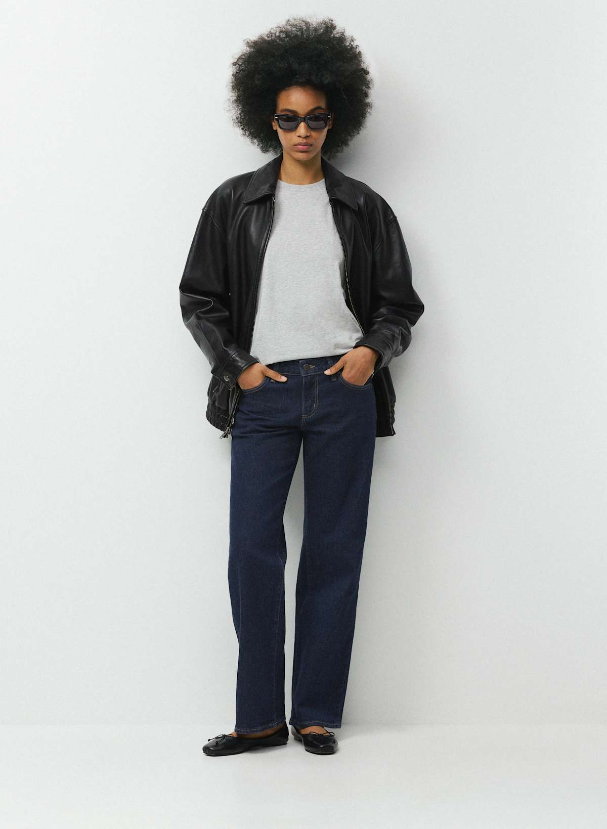 Denim Forum Salma Super Lo-Rise Straight Jean