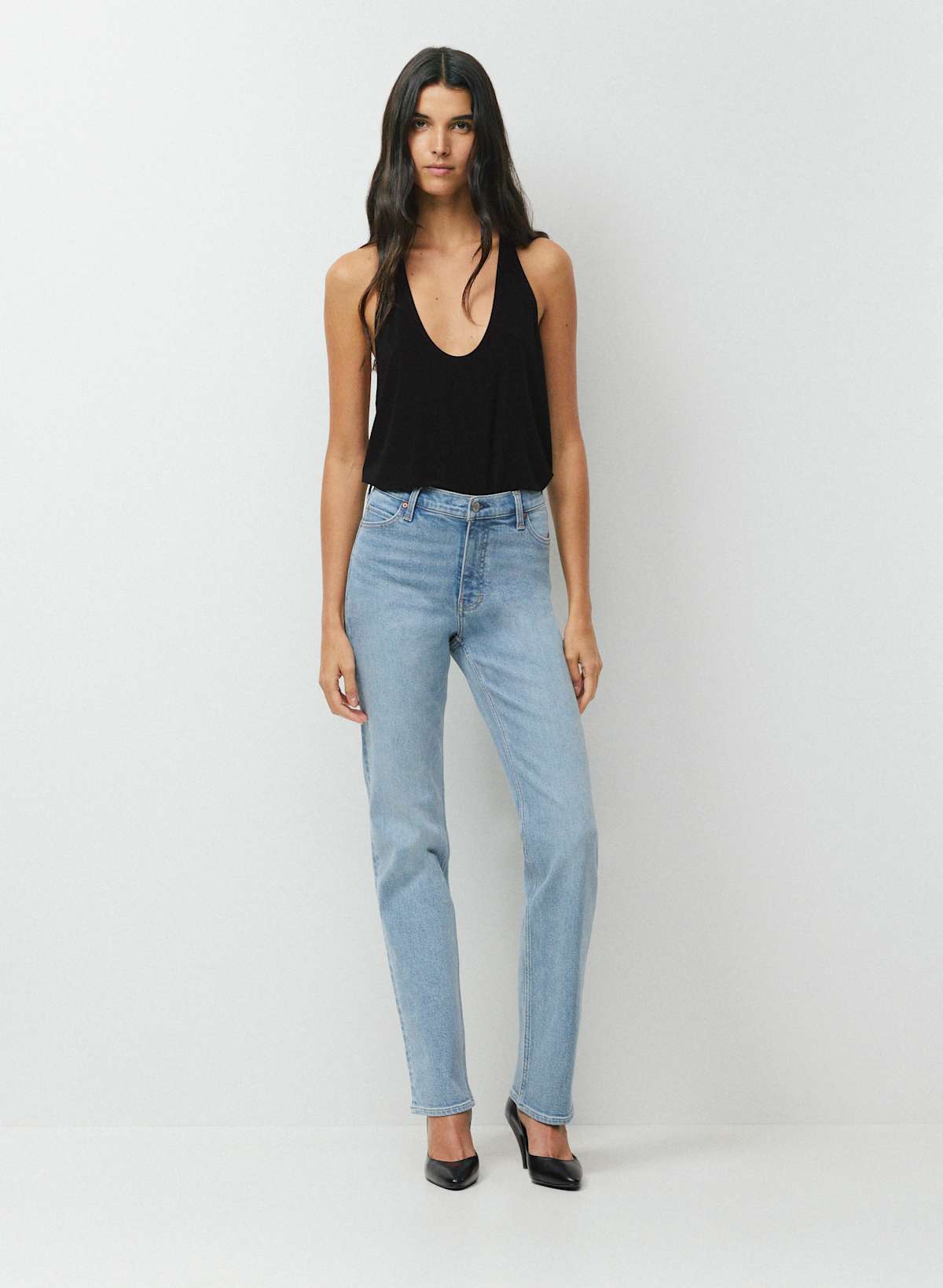 Denim Forum The ‘90s Snatched Hi-Rise Straight Jean - Image 3