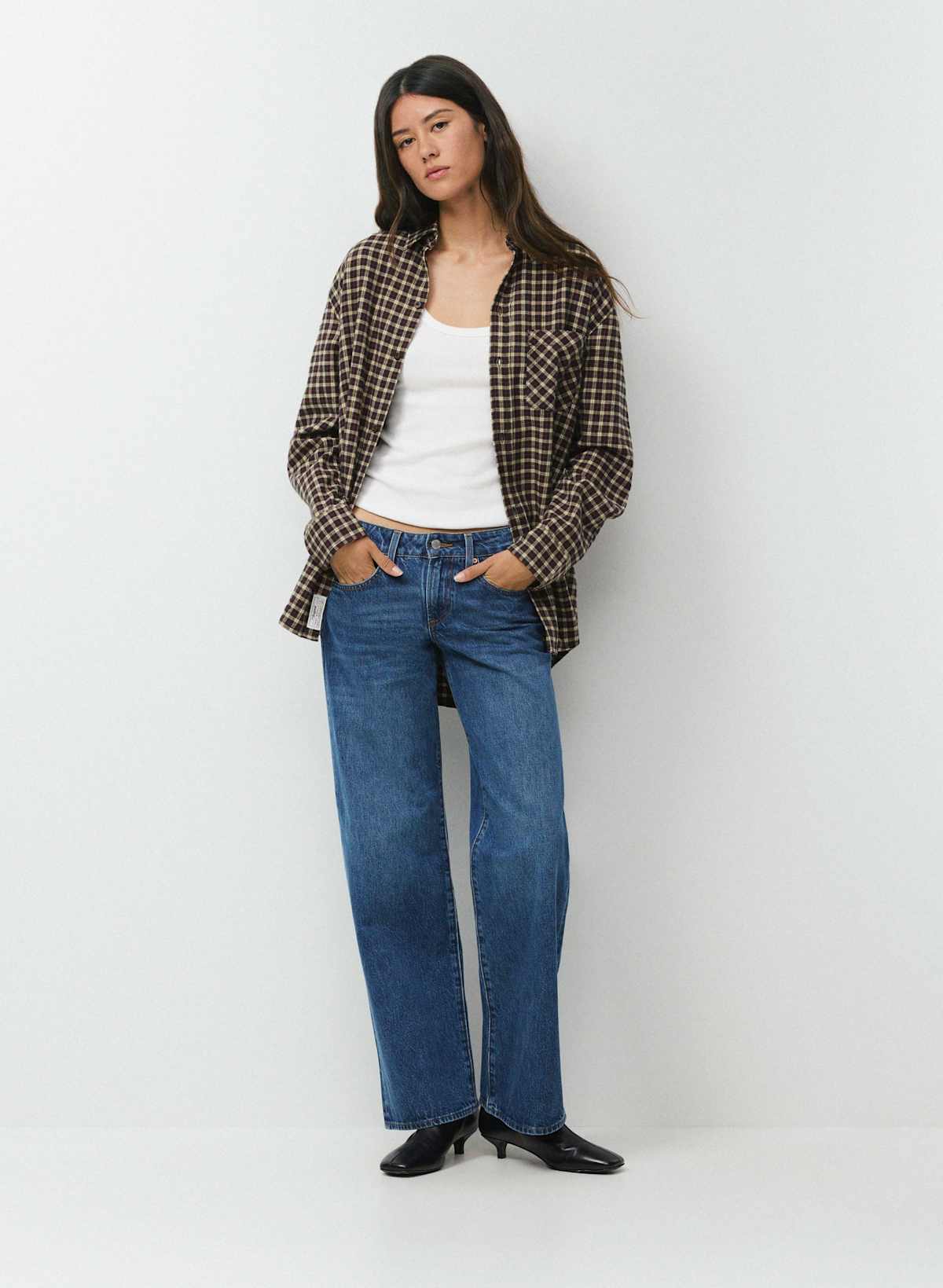 Denim Forum The ‘90s Relaxed Ultra Lo-Rise Wide Jean