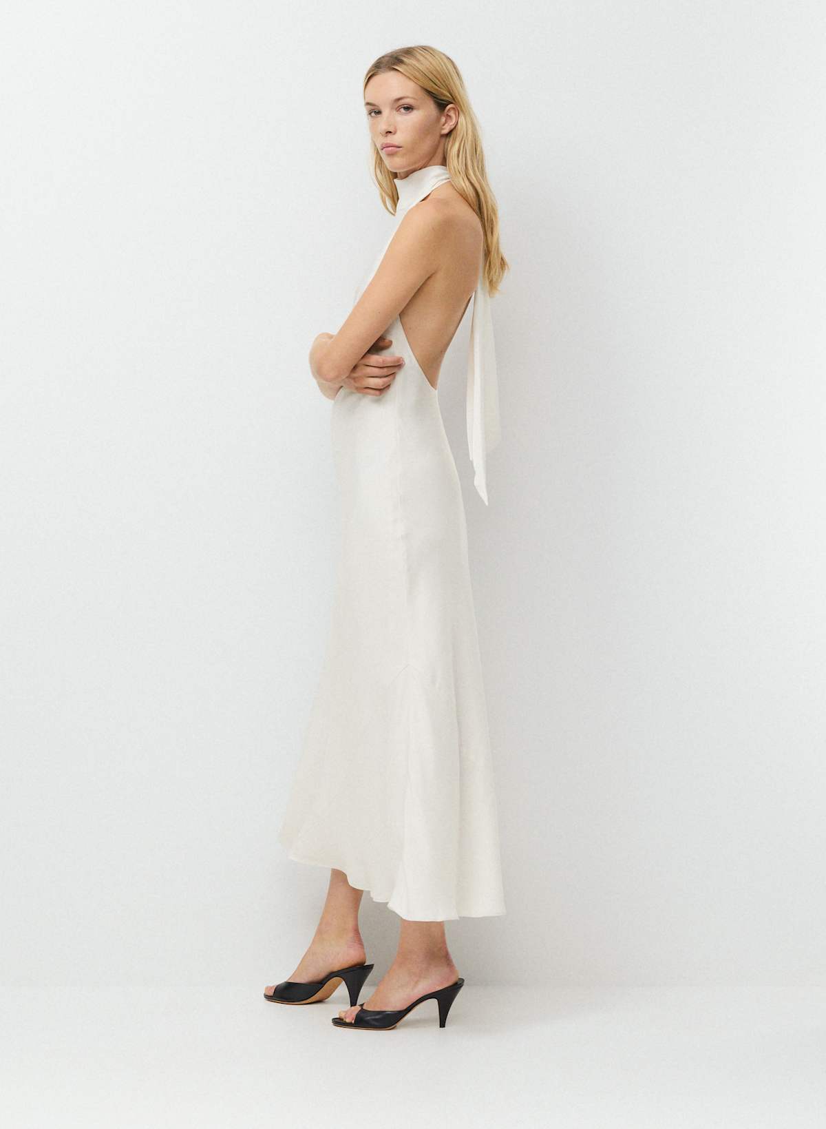 Tidal Satin Halter Dress - Image 2