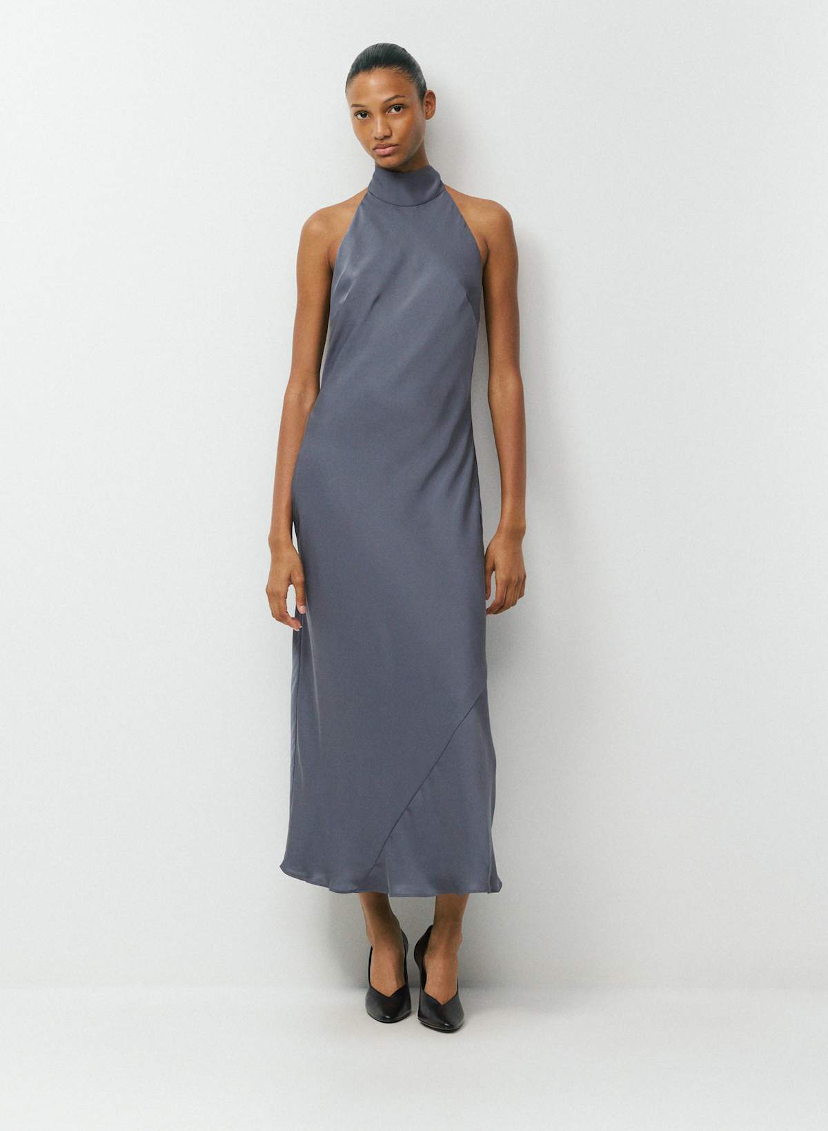 Tidal Satin Halter Dress - Image 3