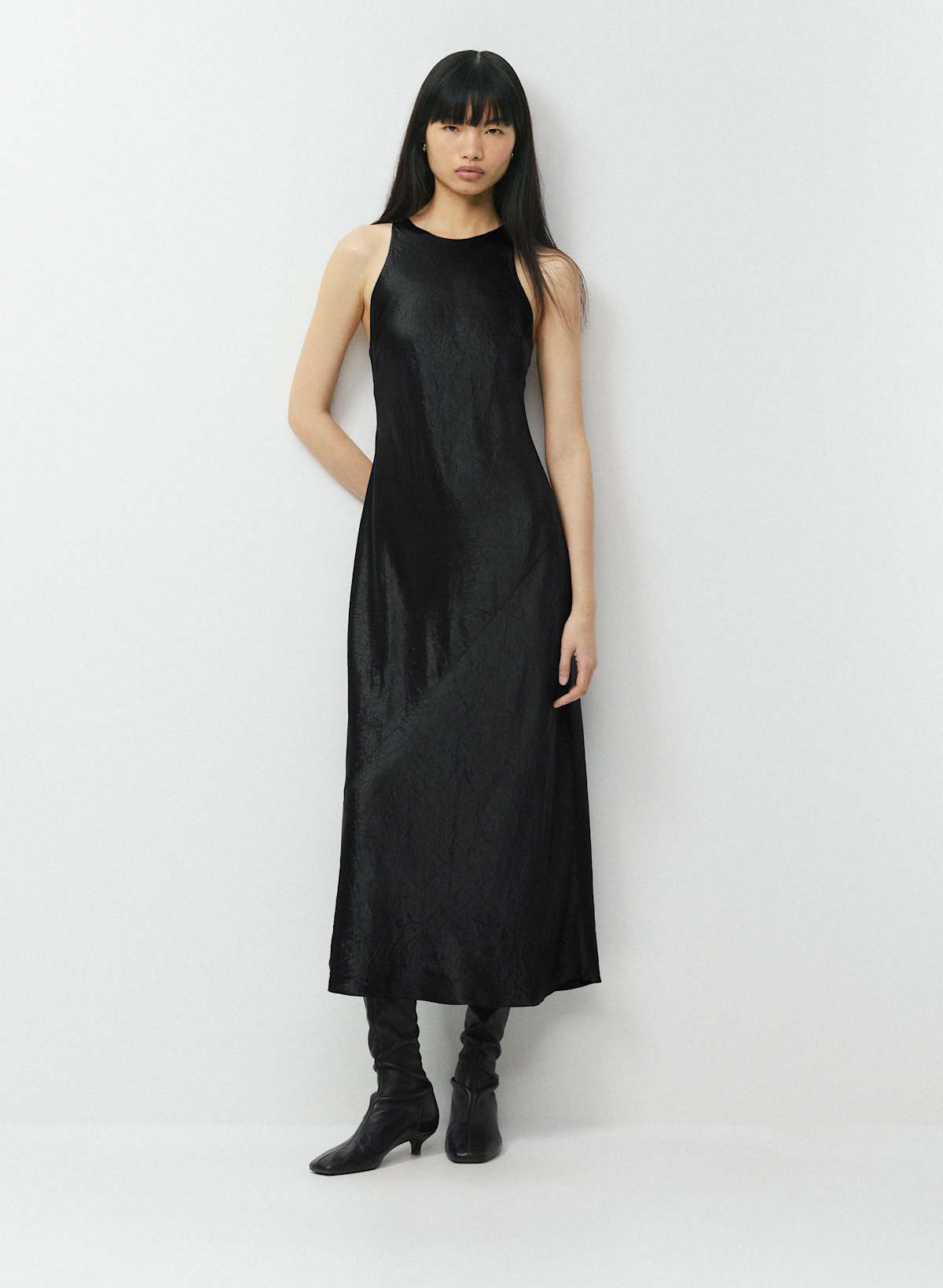 Windswept Satin Dress - Image 2