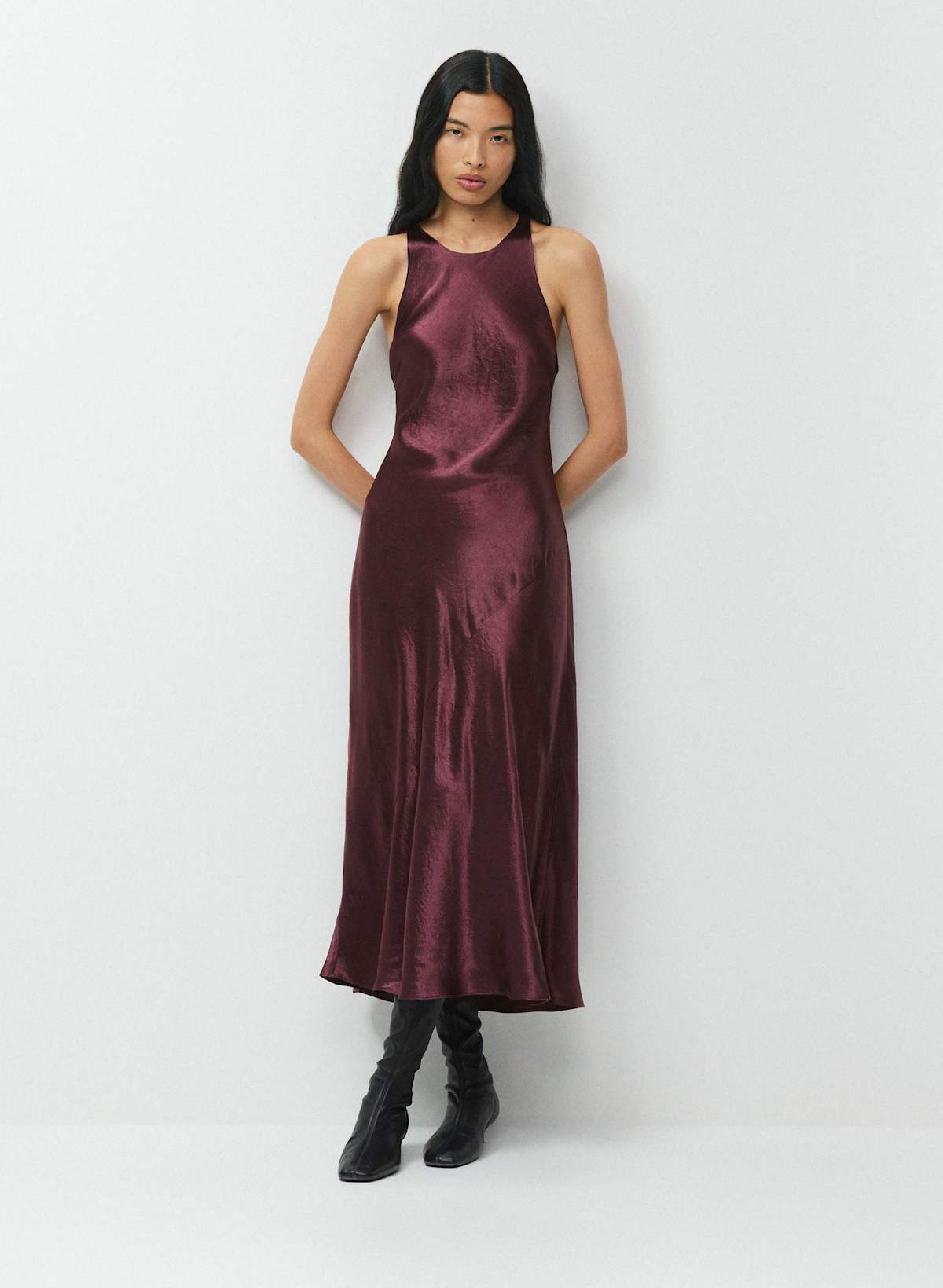 Windswept Satin Dress