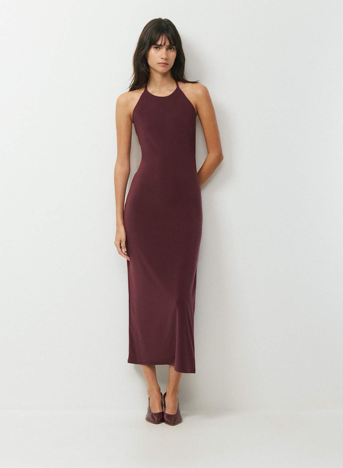 Smooth Matter Silhouette Halter Dress