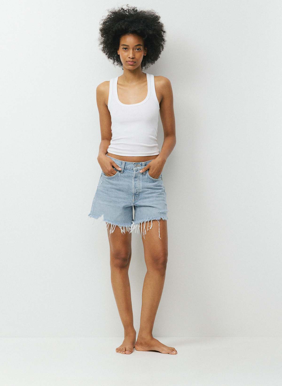 AGOLDE Parker Long Jean Short