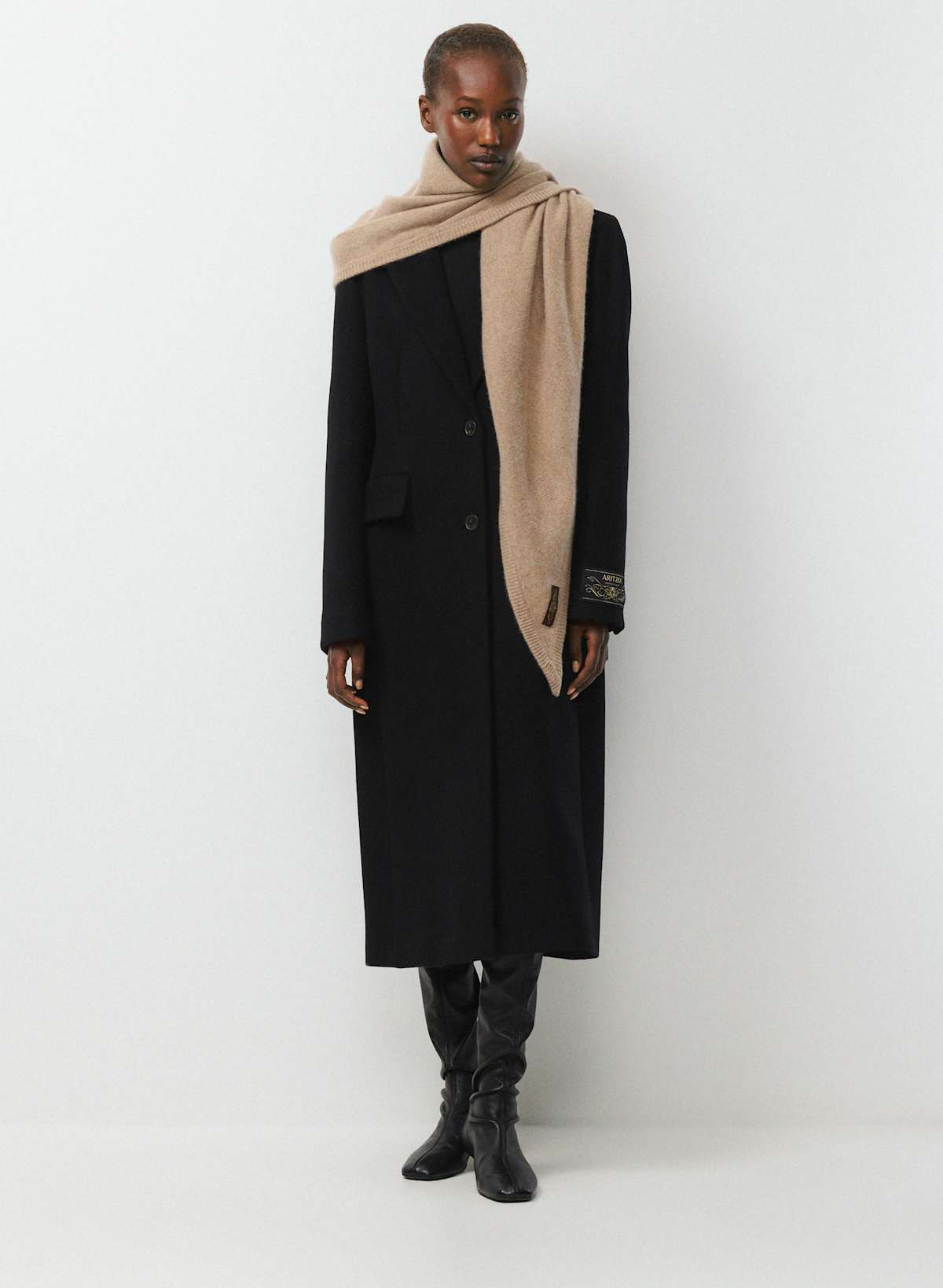 Essential Cashmere Key Large Triangle Scarf
