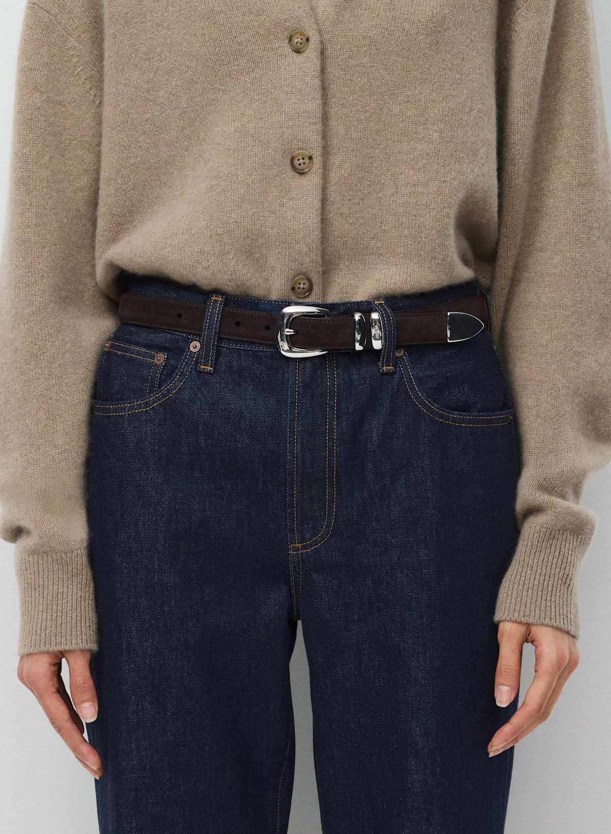 Legendary Solid Brass Suede Belt - Image 3