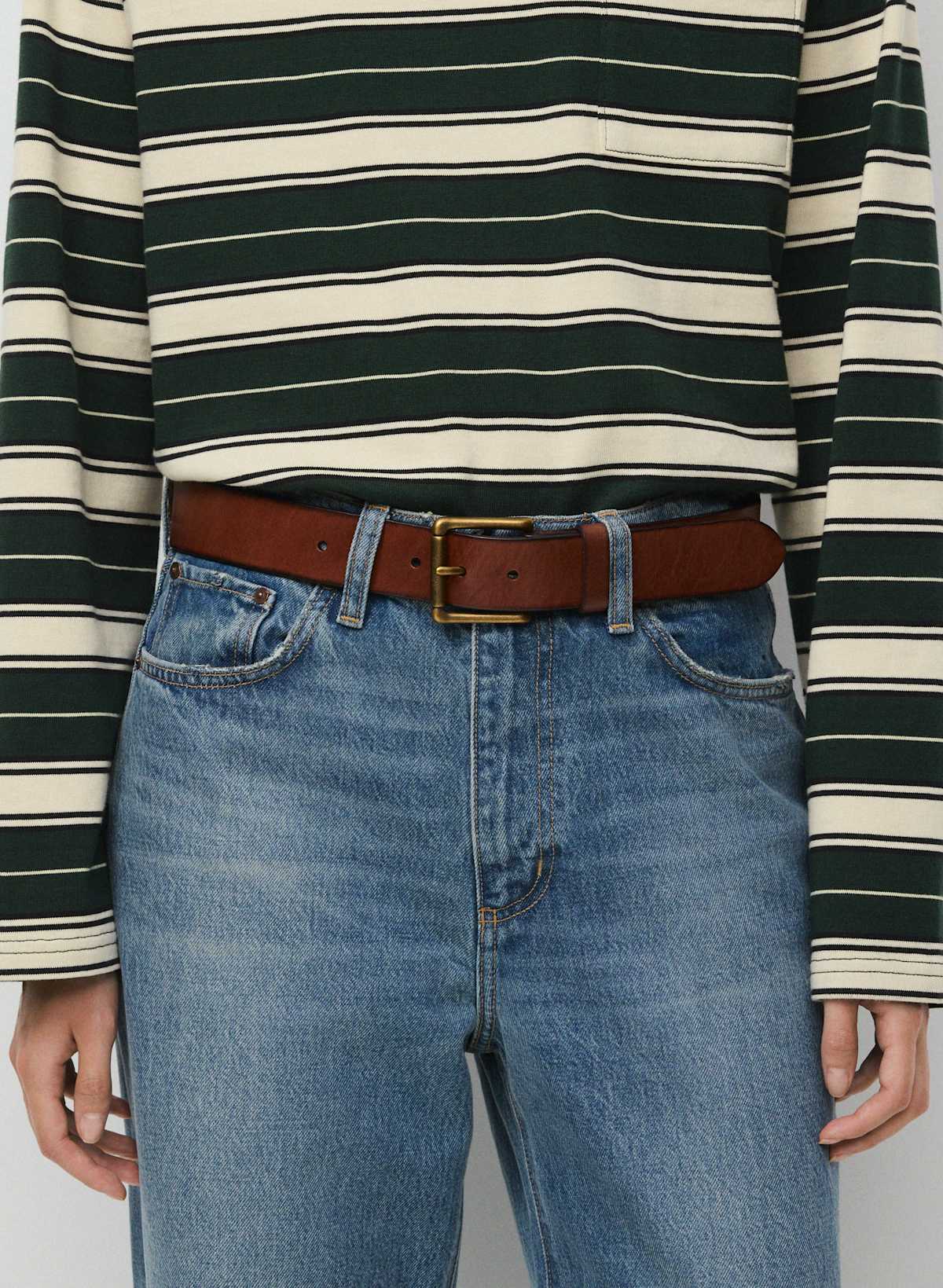 Eternity Solid Brass Leather Belt - Image 3