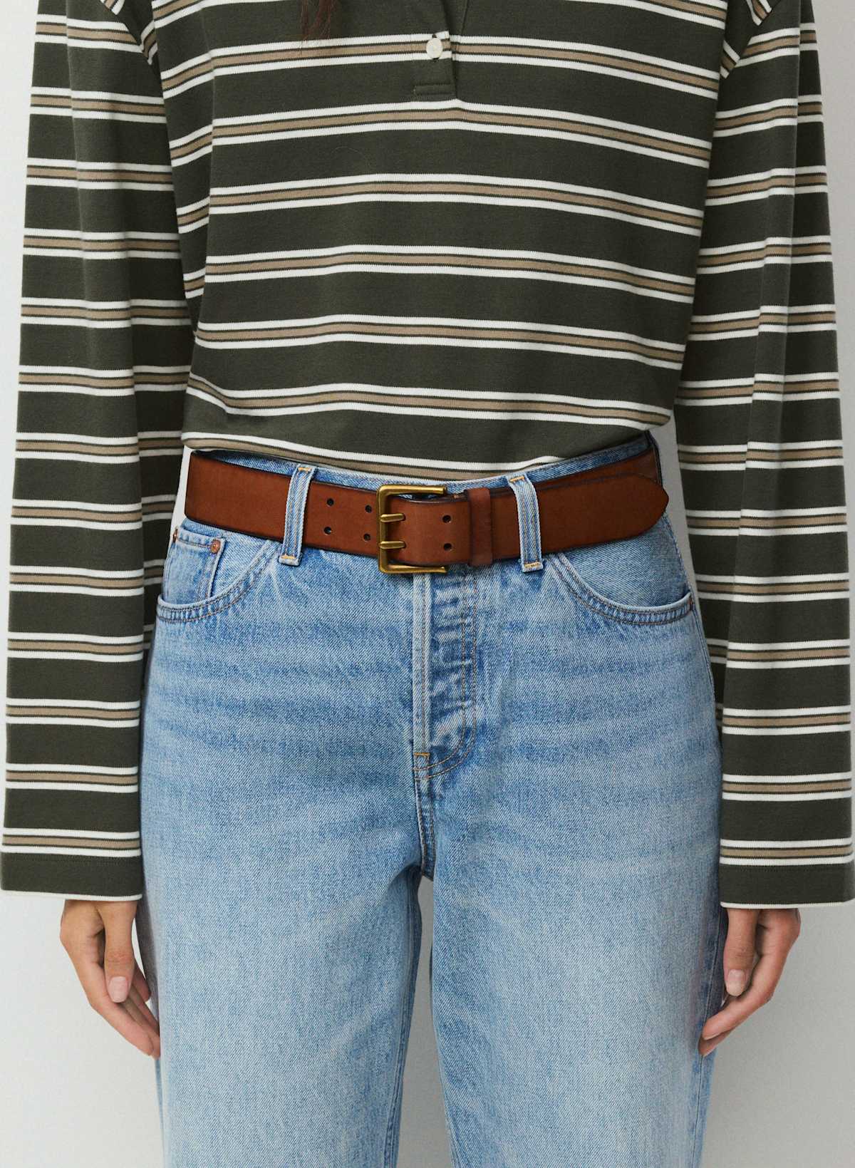 Paragon Solid Brass Leather Belt - Image 3