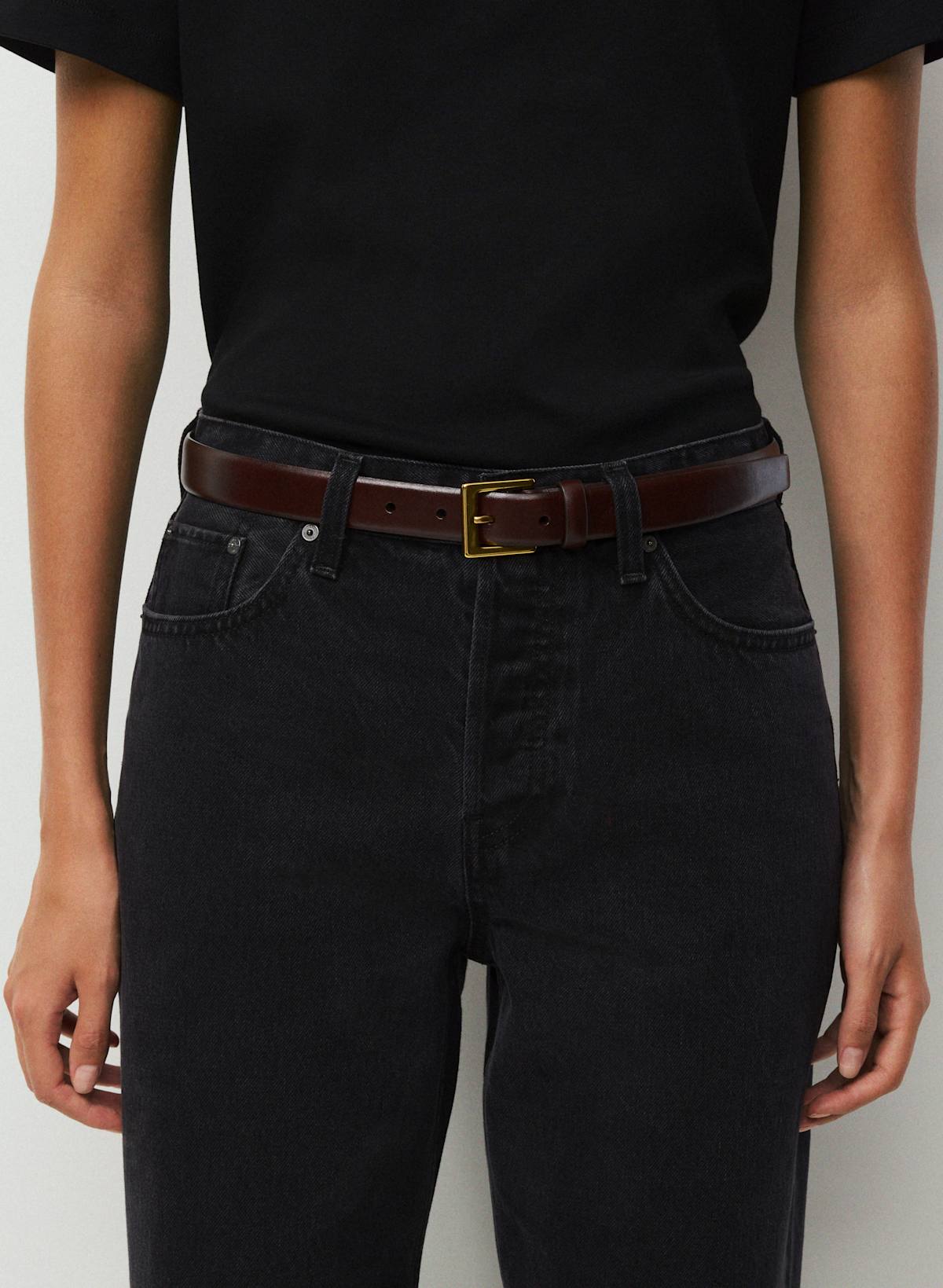 Mythos Solid Brass Leather Belt - Image 3