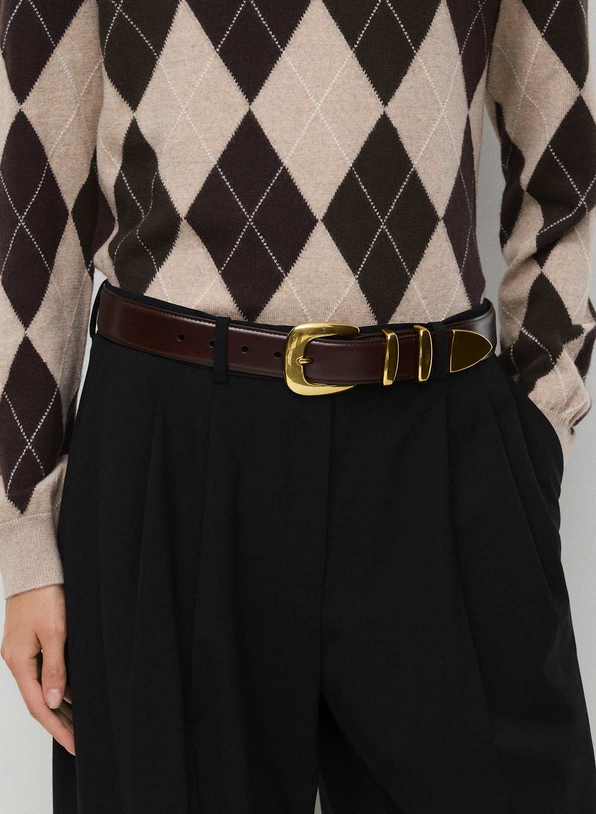 Legendary Solid Brass Leather Wide Belt