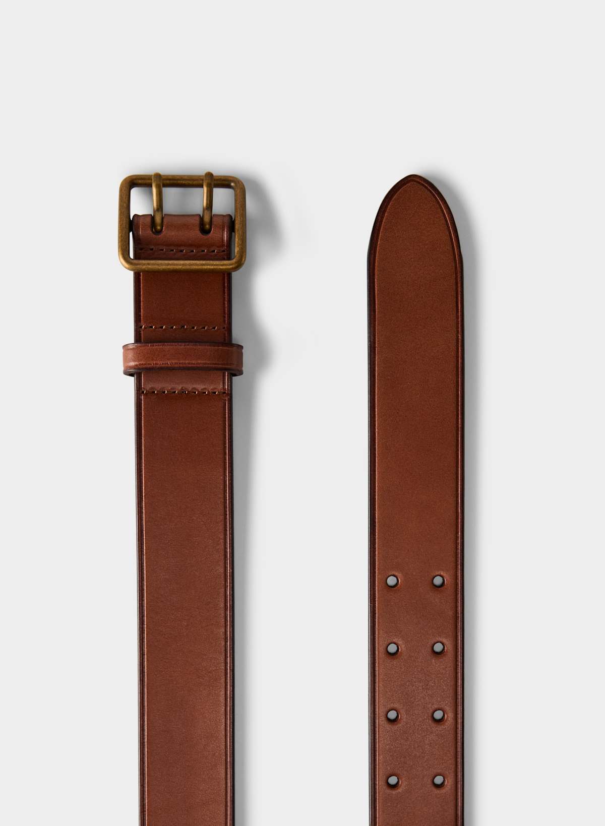 Lineage Solid Brass Leather Belt - Image 3