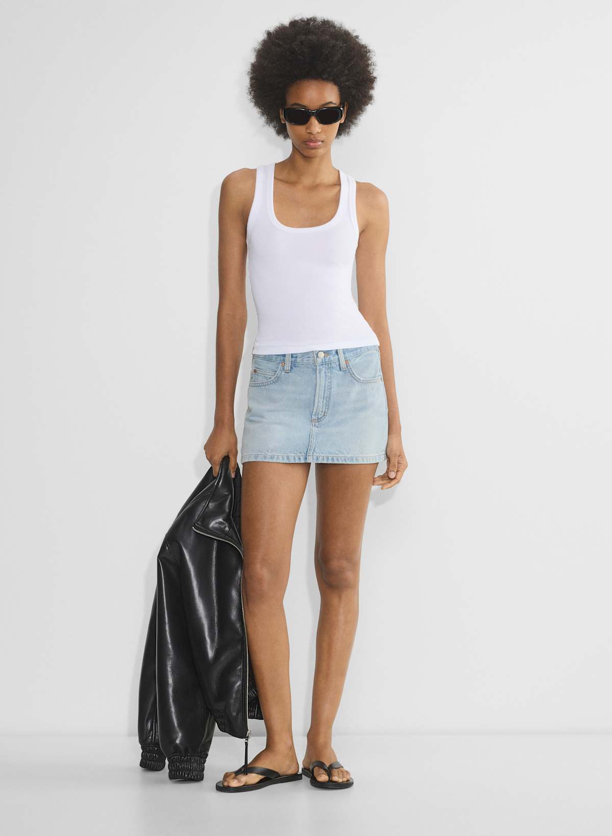 Denim Forum The ‘90s Vintage Micro Denim Skirt