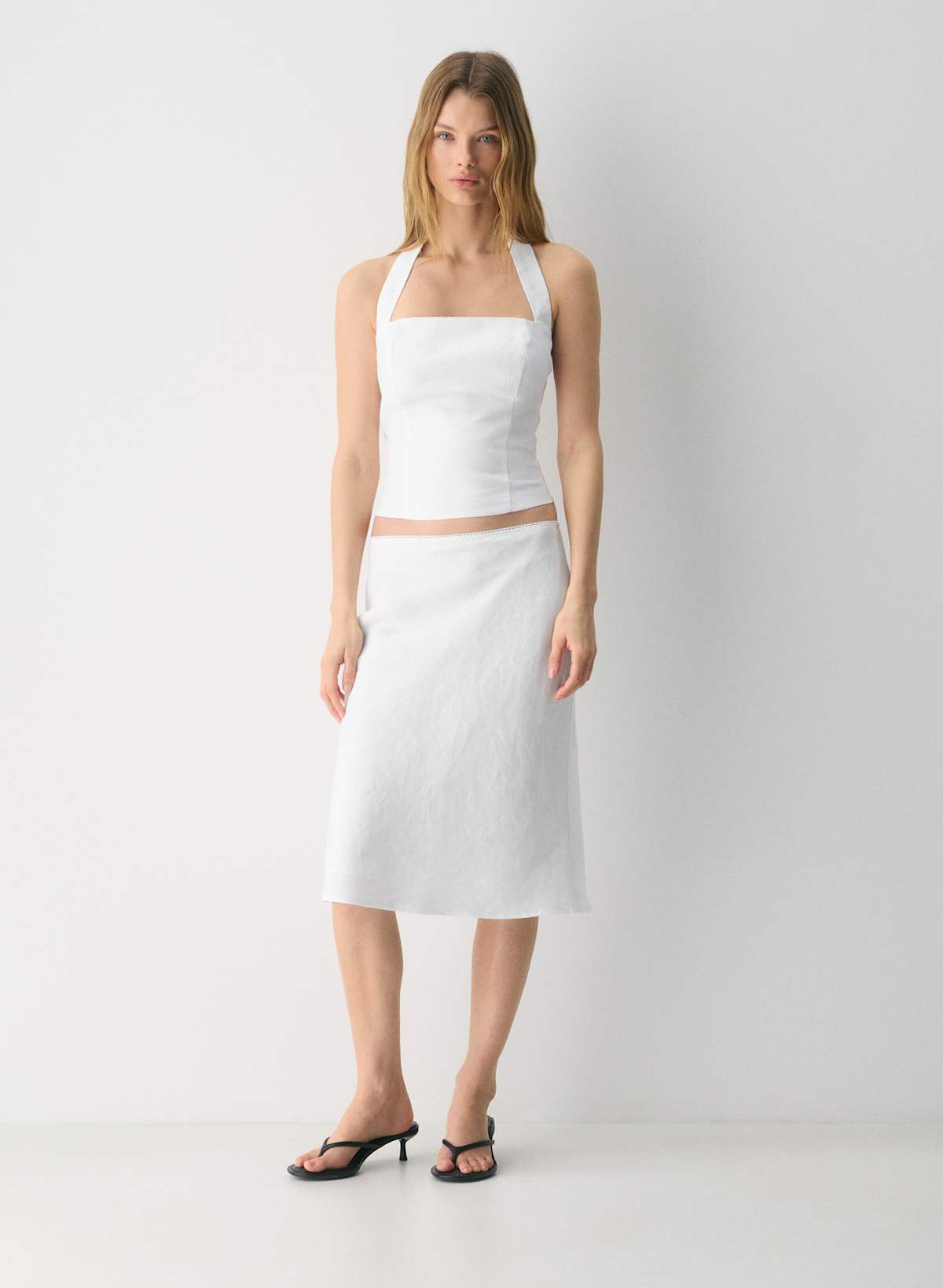 Whisper Linen Halter Top