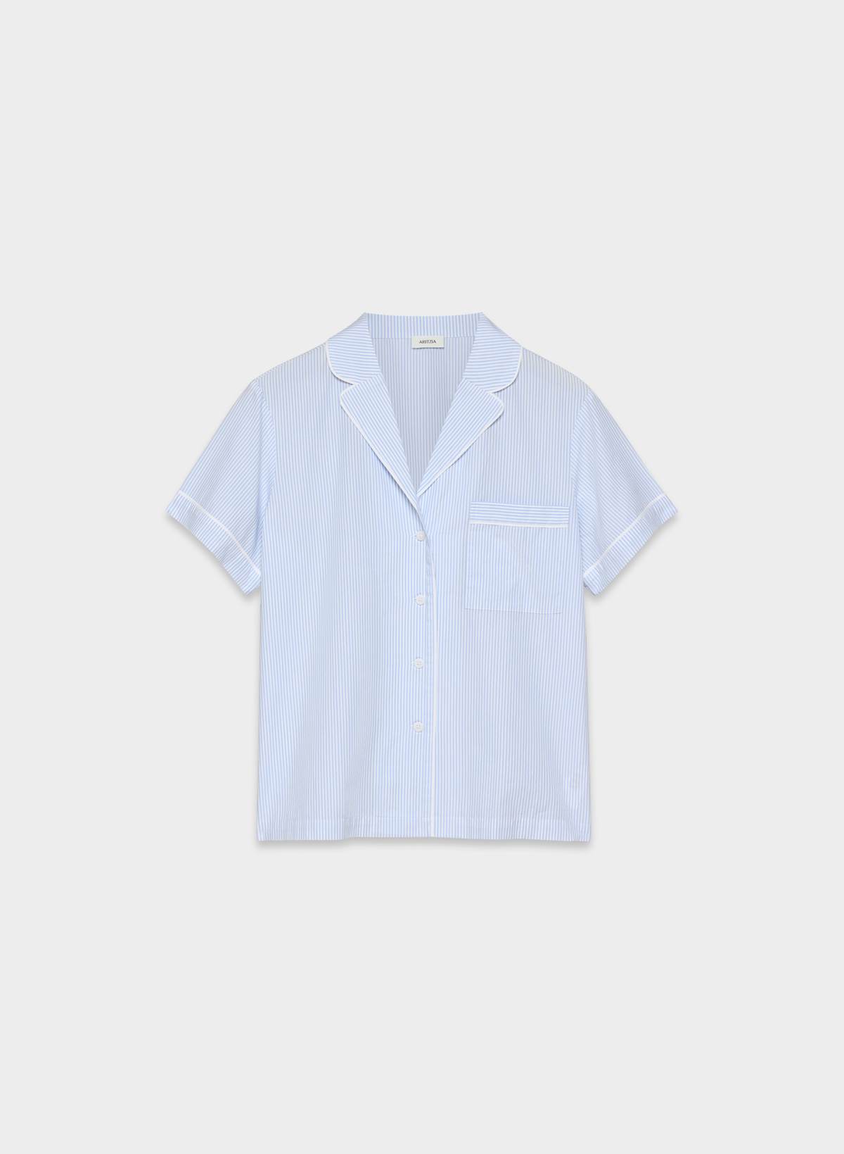 Laze Poplin Shortsleeve Pajama Shirt - Image 3