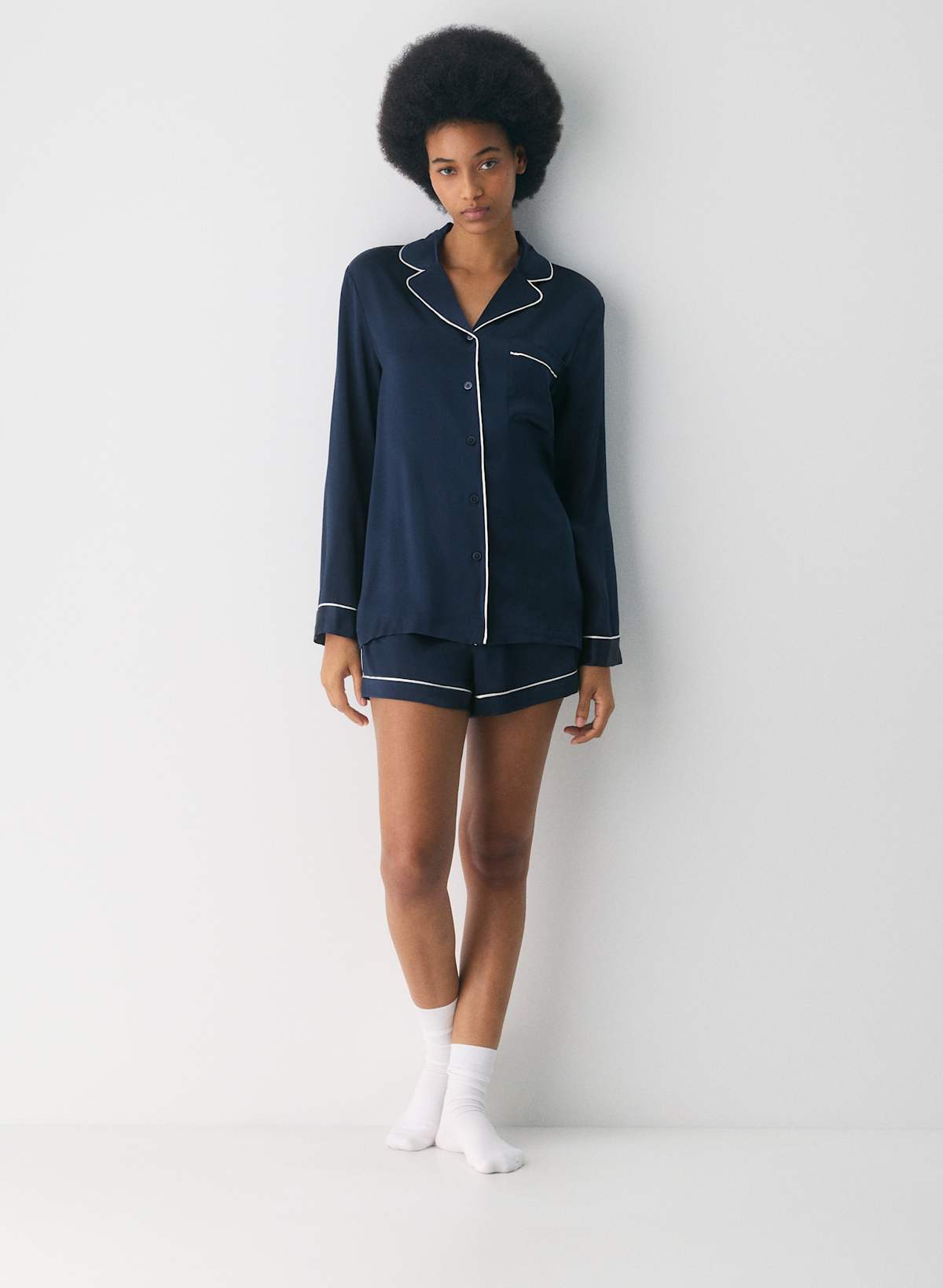 Nightside Silk Pajama Shirt