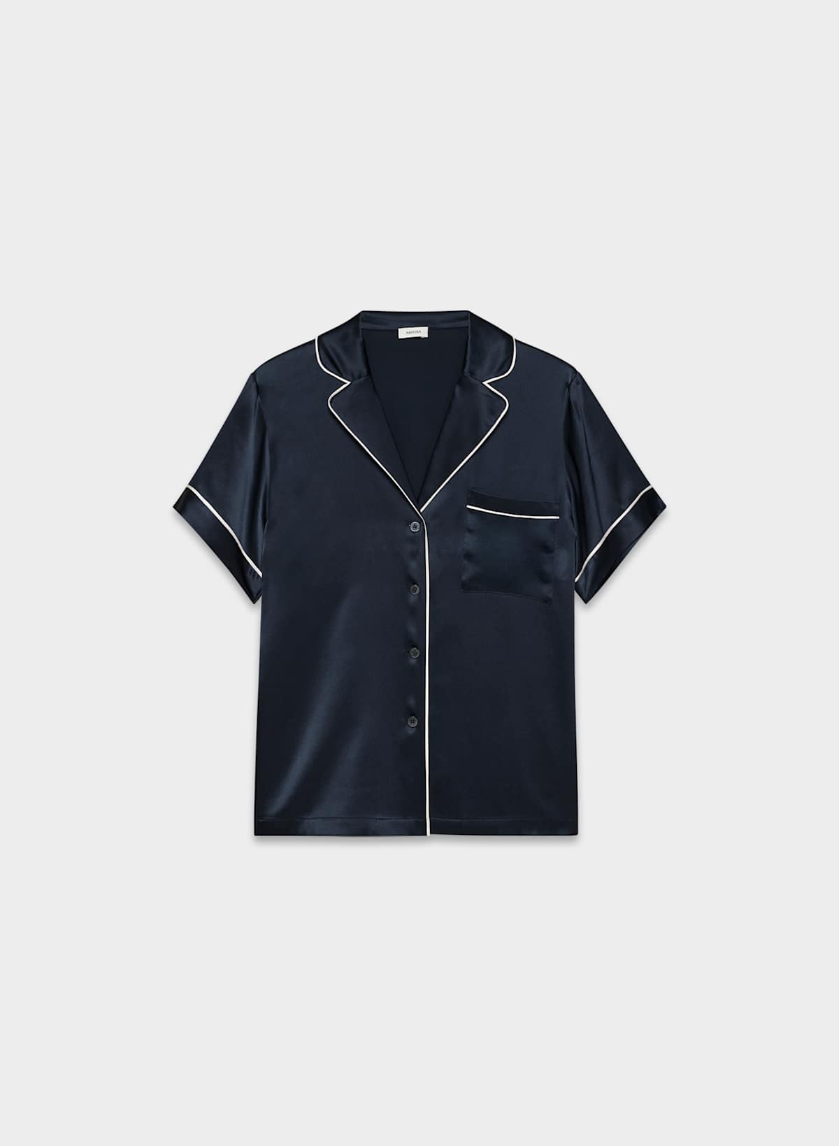 Nightside Silk Shortsleeve Pajama Shirt - Image 3