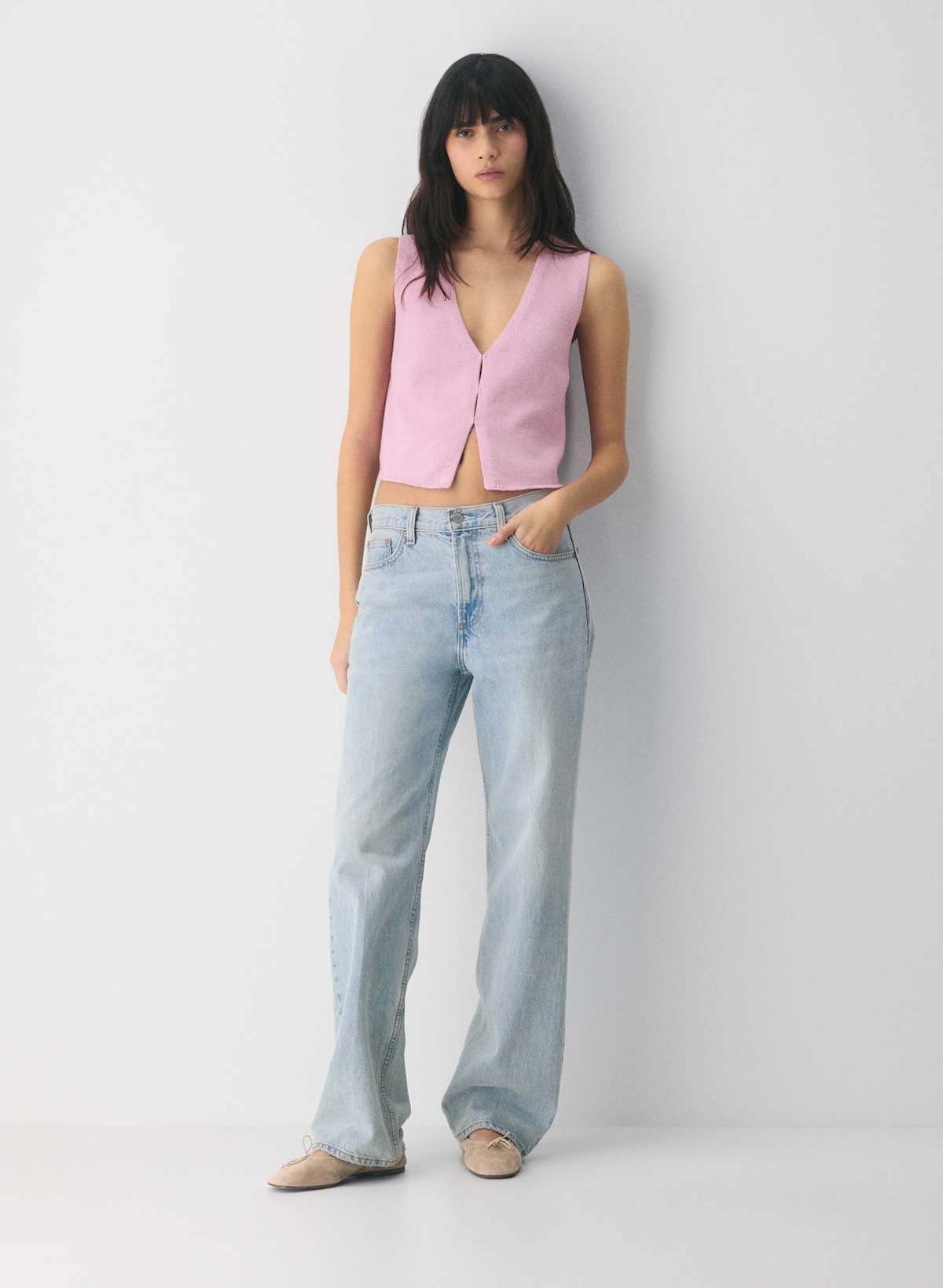 Cotton Charm Basque Sweater Vest