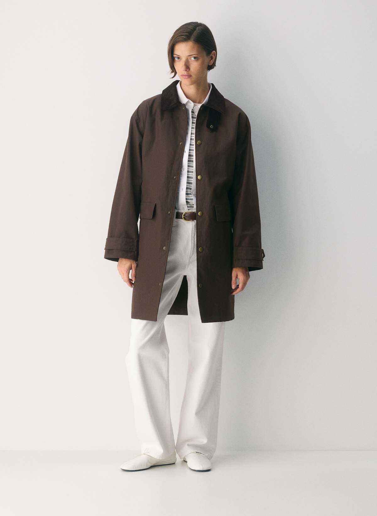 Soundwave Waxed Trench Coat - Image 2