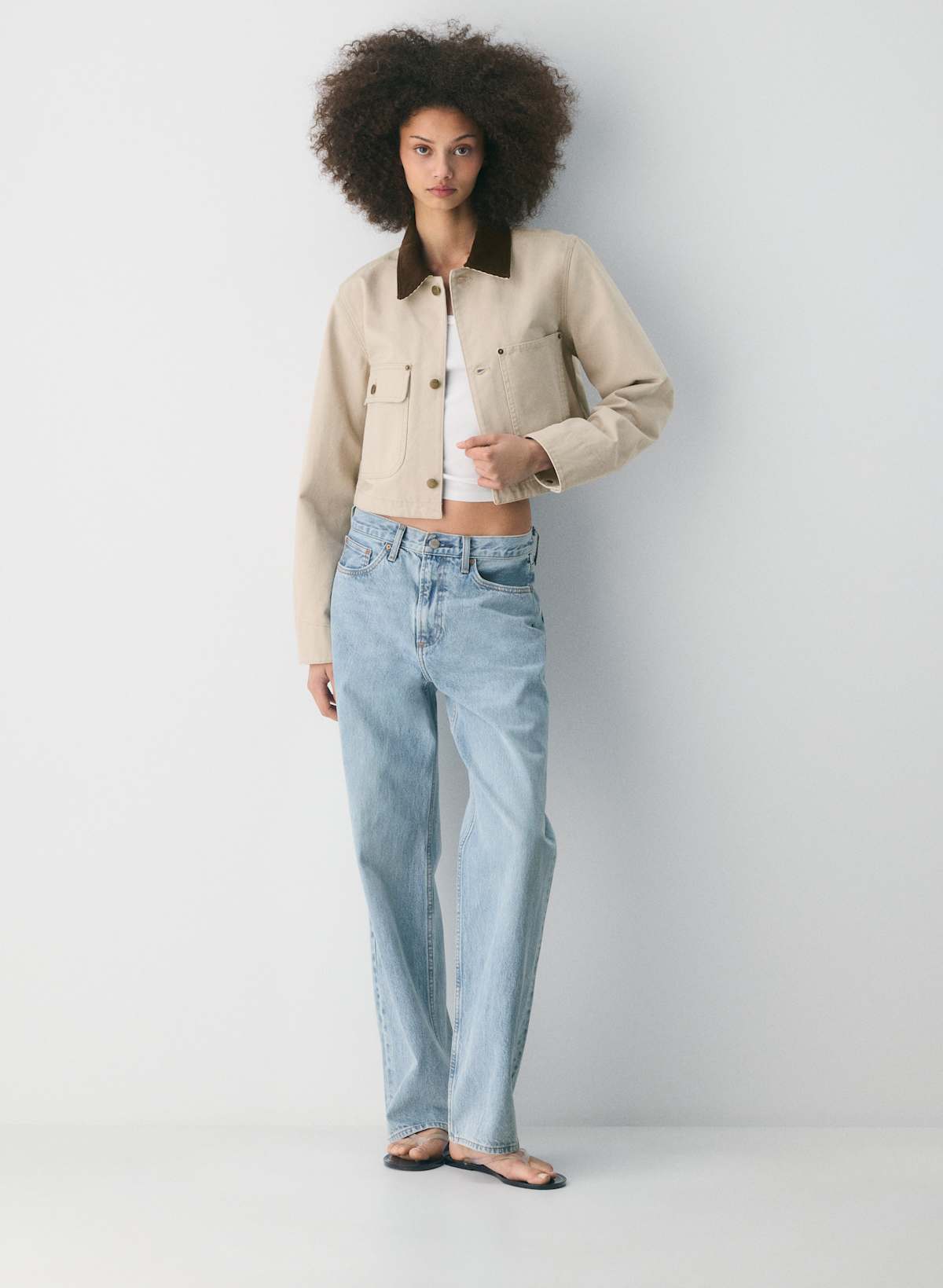 Barnett Lighweight Cropped Chore Jacket - Image 2