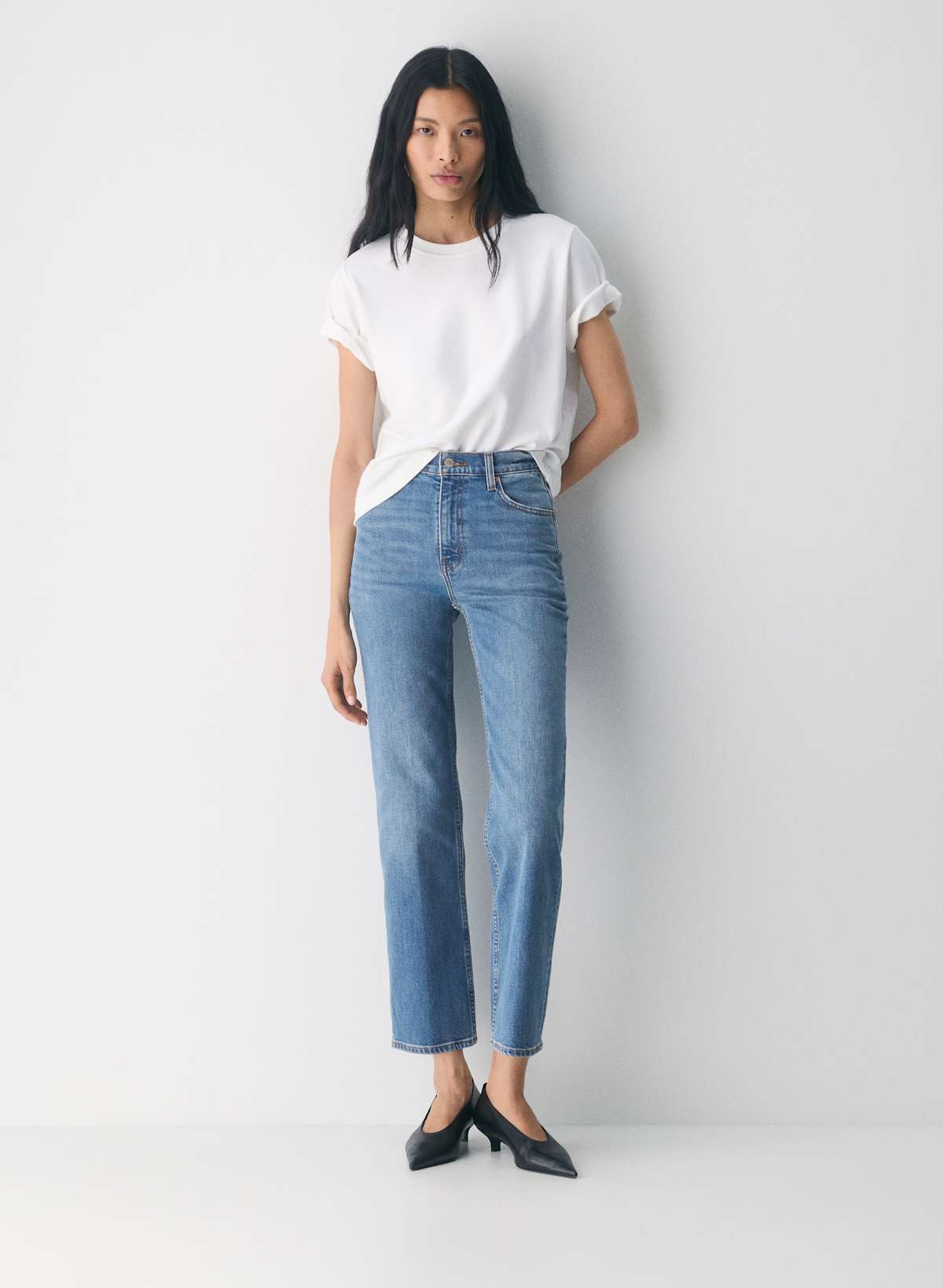 Denim Forum The Arlo Hi-Rise Straight Jean