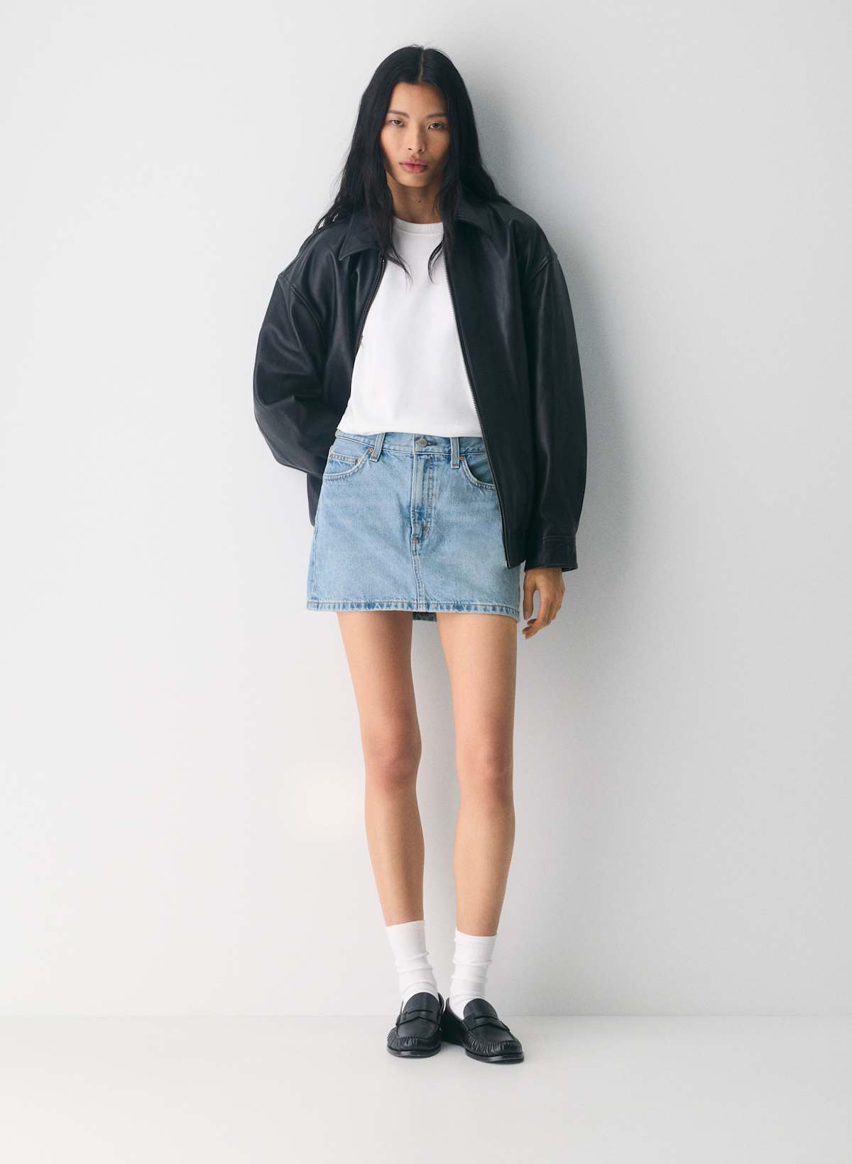 Denim Forum The ‘90s Ricci Micro Denim Skirt