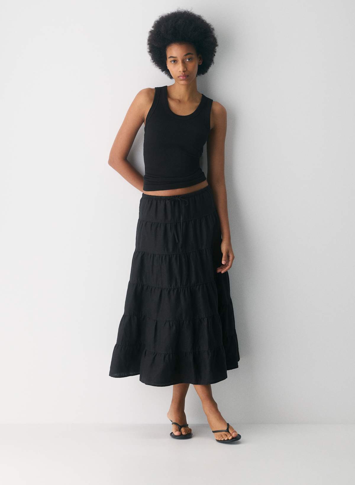 Bouquet Linen Skirt - Image 2