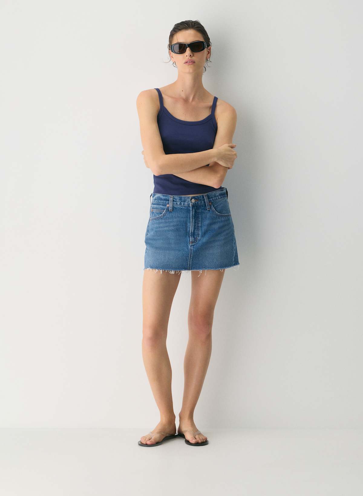 Denim Forum The ‘90s Ricci Micro Denim Skirt - Image 3