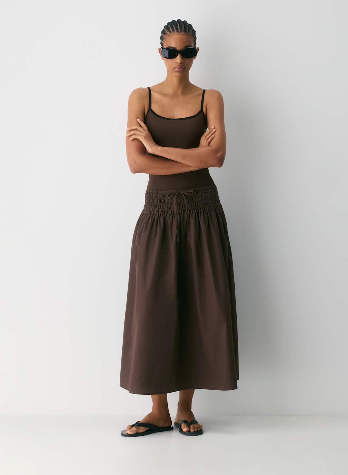 Vetiver Poplin Skirt