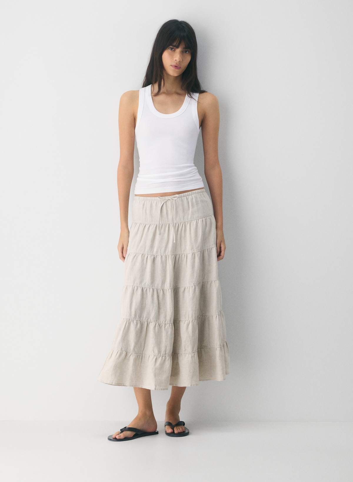 Bouquet Linen Skirt