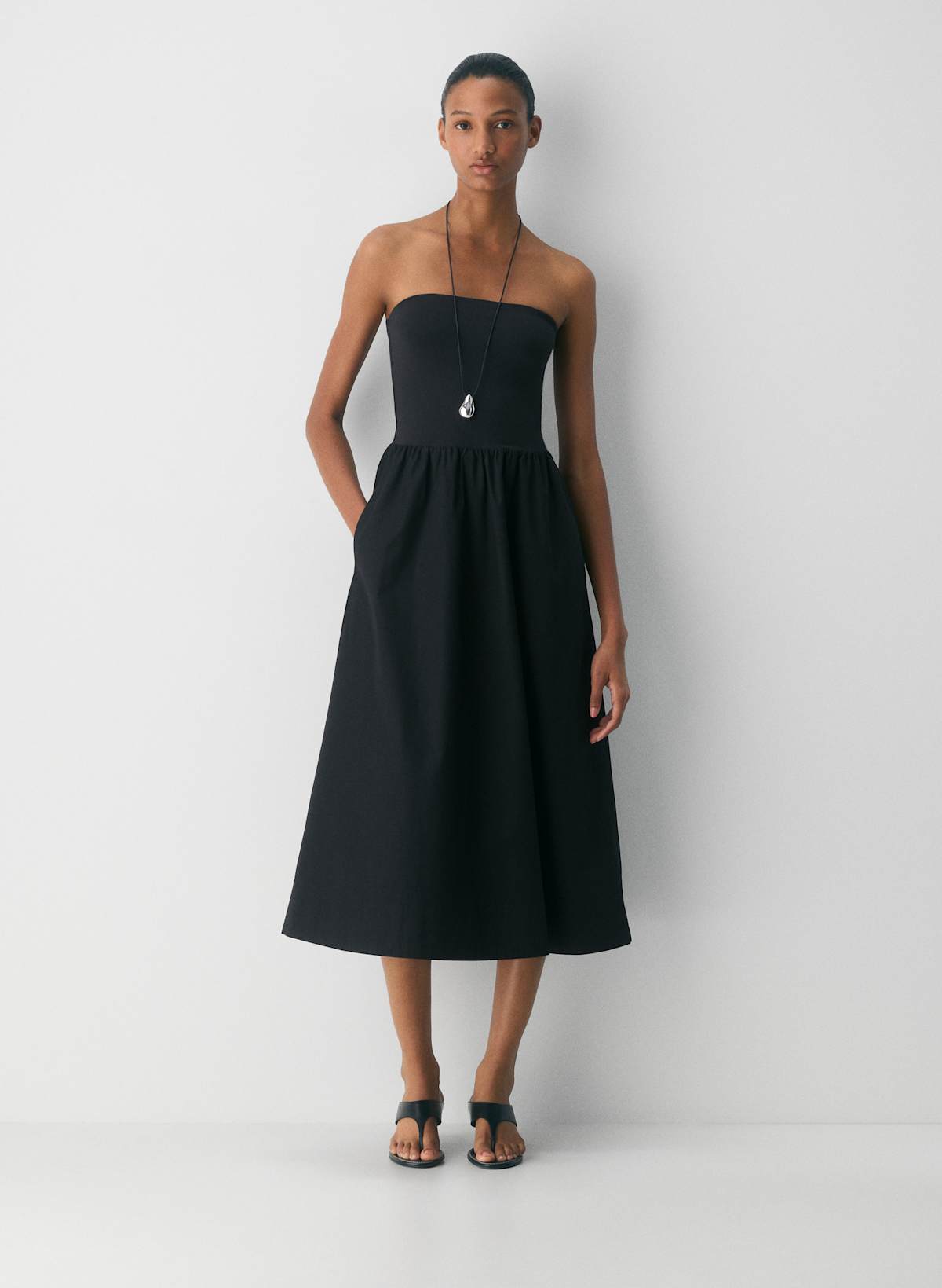 Fluid Poplin Dress